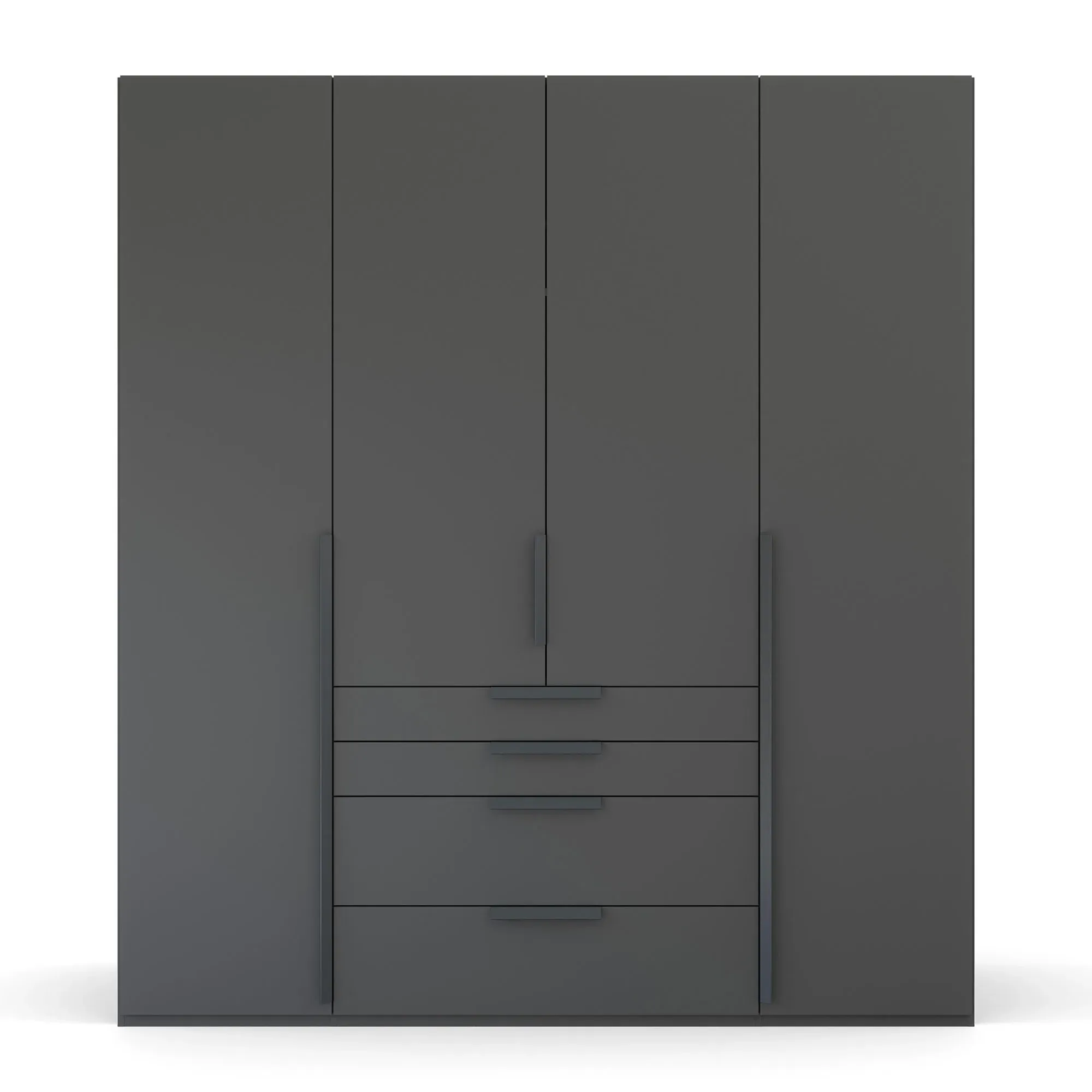 Frans 4 Door 4 Drawer Wardrobe - Black