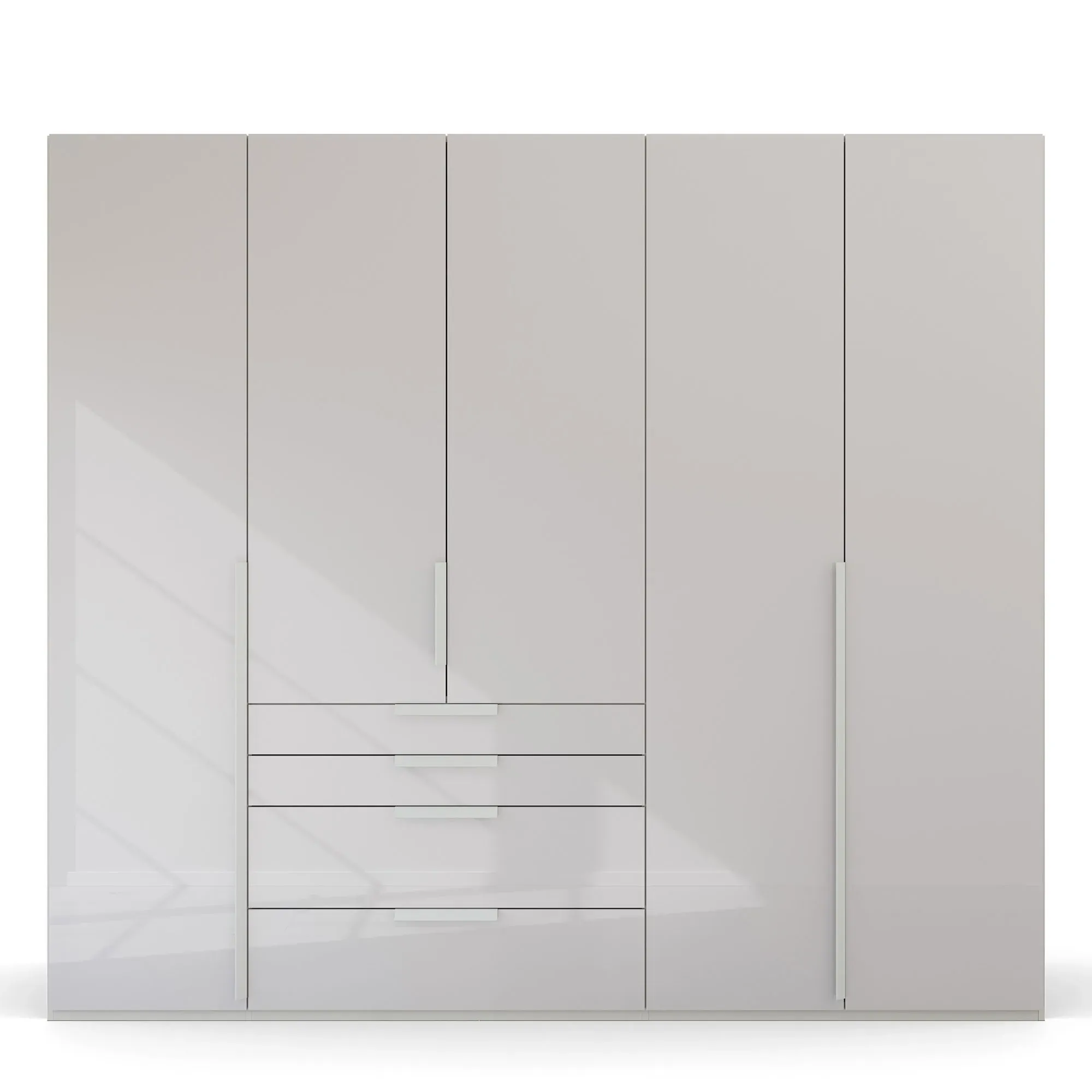 Frans 5 Door 4 Drawer Wardrobe - Grey