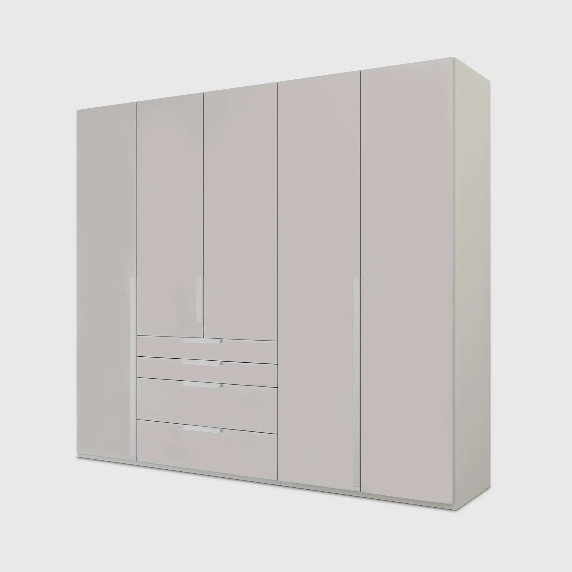 Frans 5 Door 4 Drawer Wardrobe - Grey