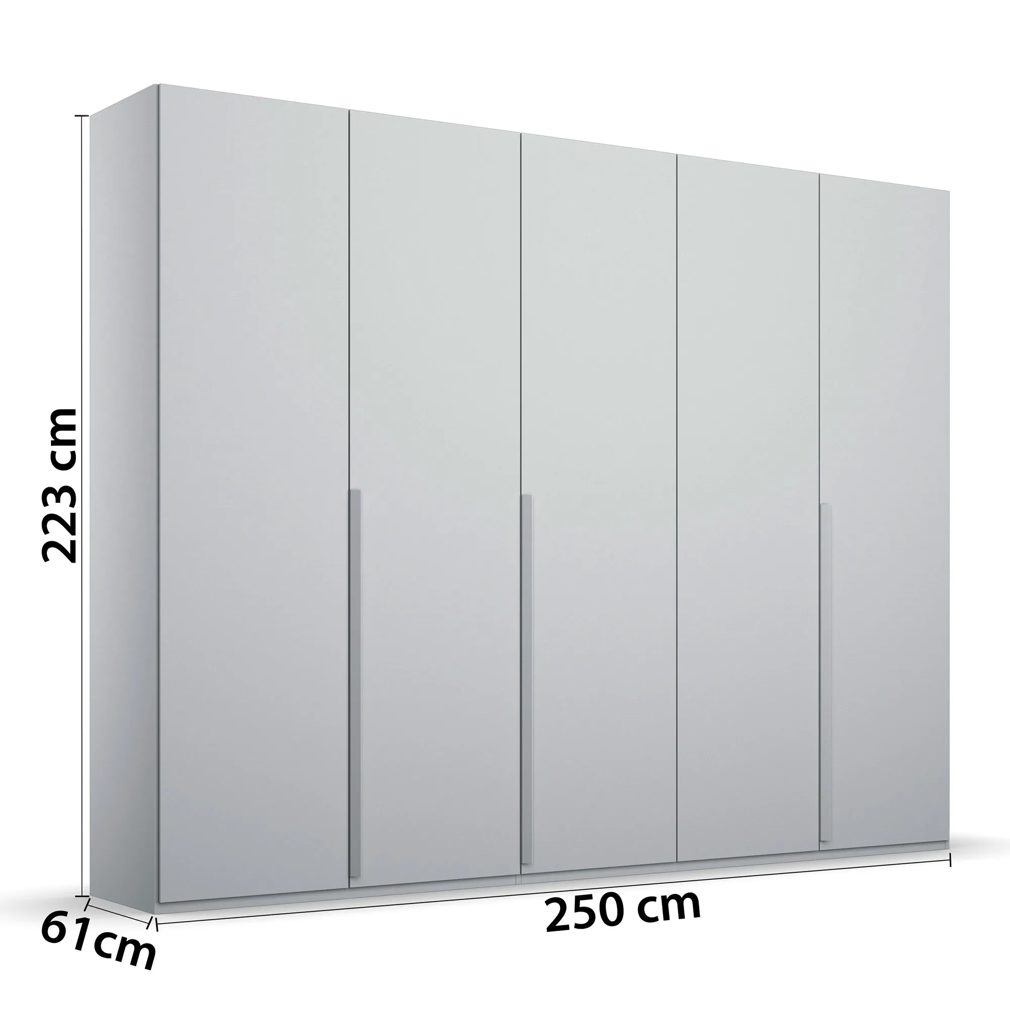 Frans 5 Door Wardrobe - Grey