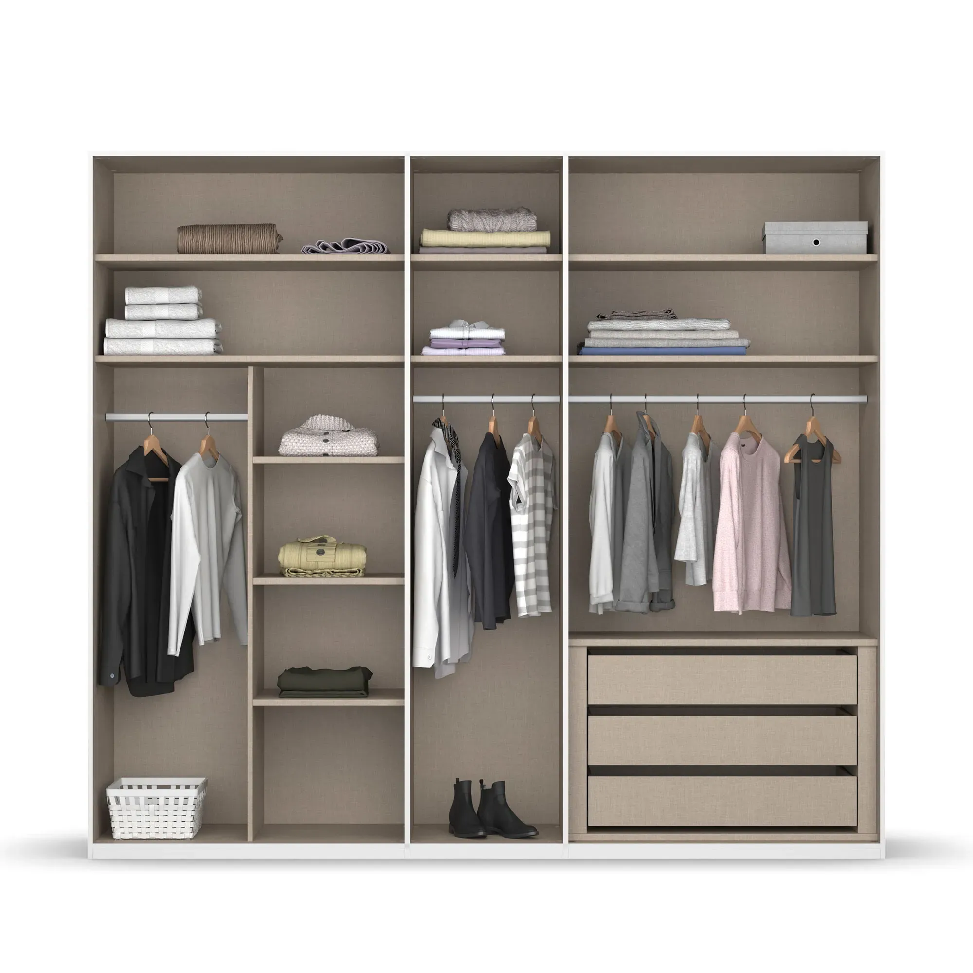 Frans 5 Door Wardrobe - White