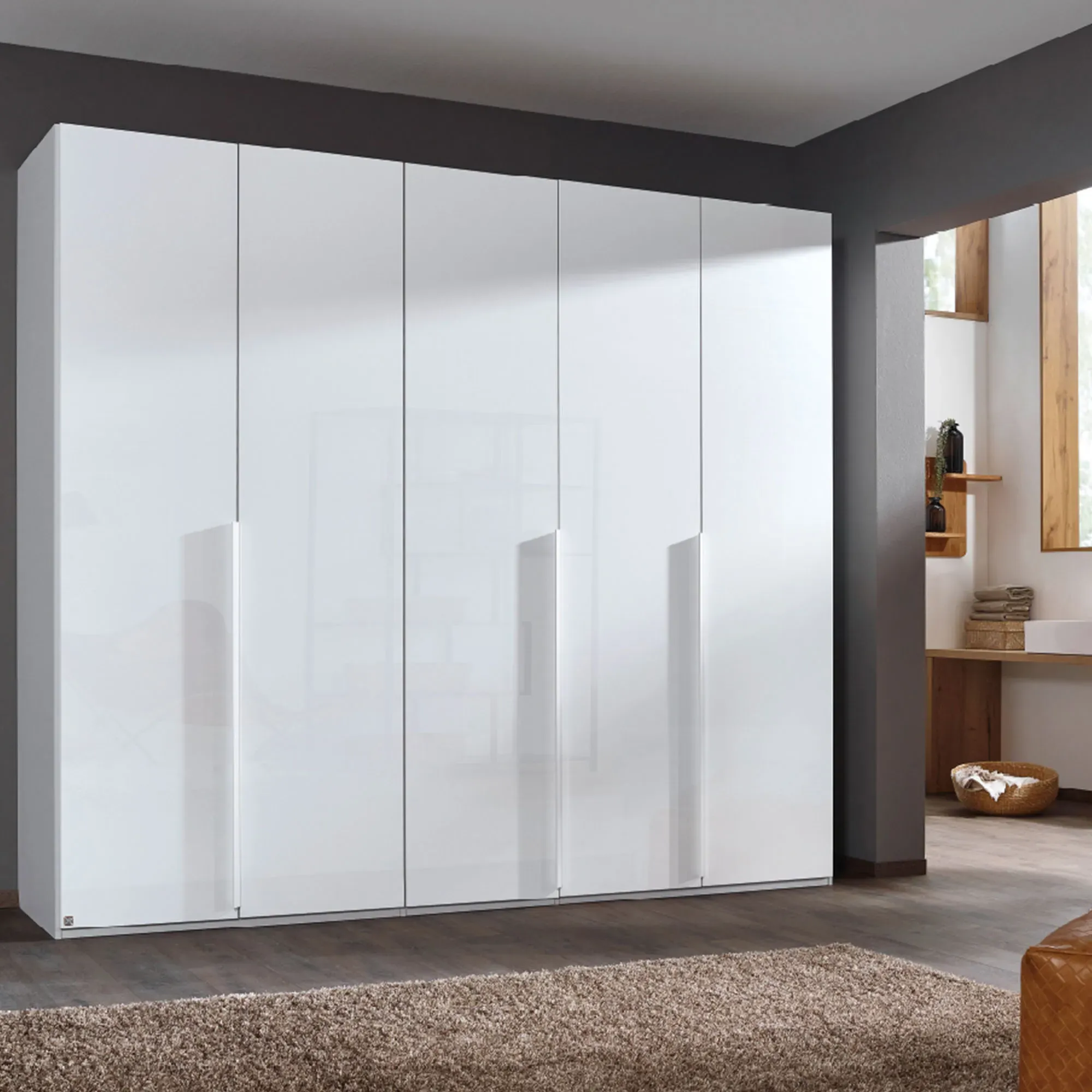Frans 5 Door Wardrobe - White