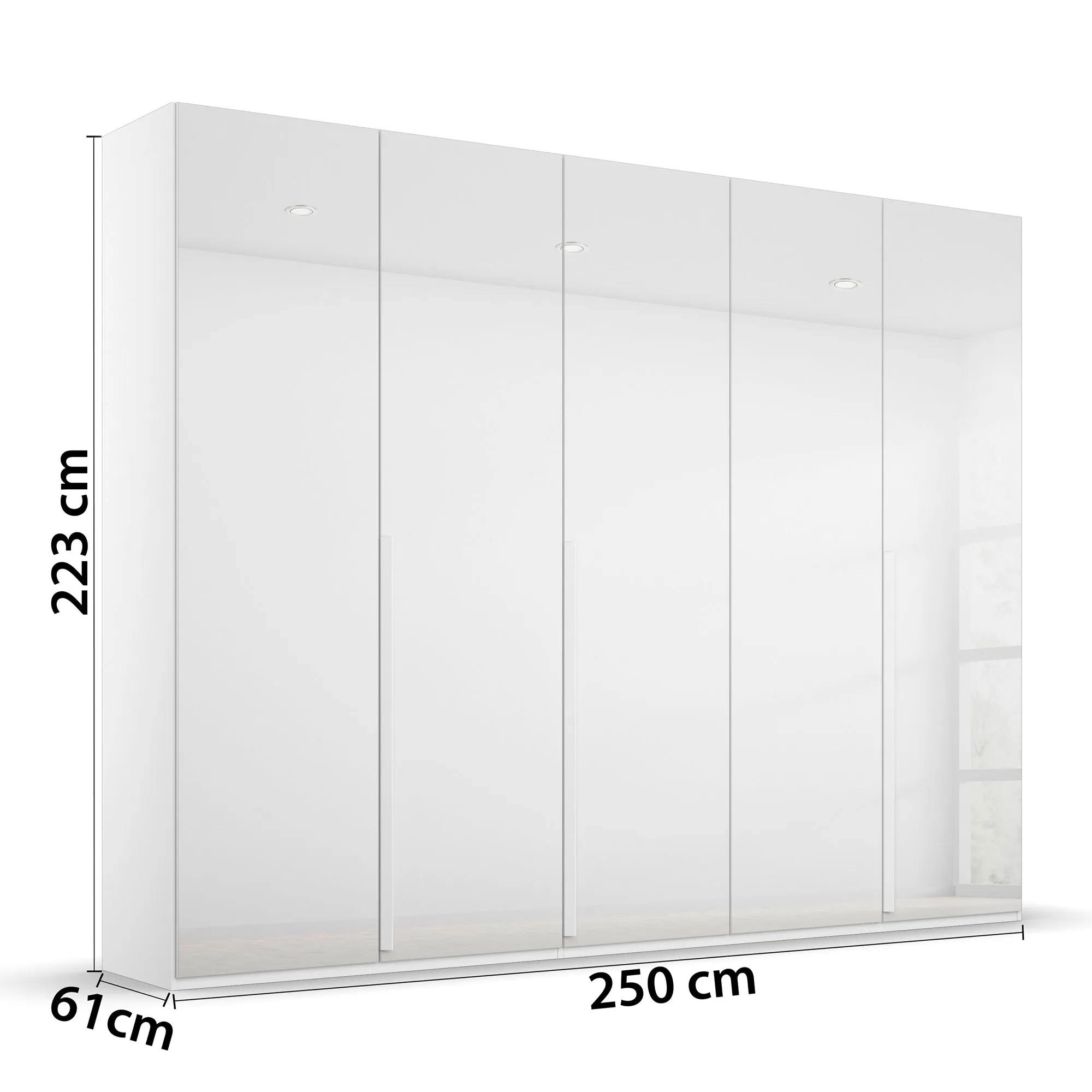 Frans 5 Door Wardrobe - White