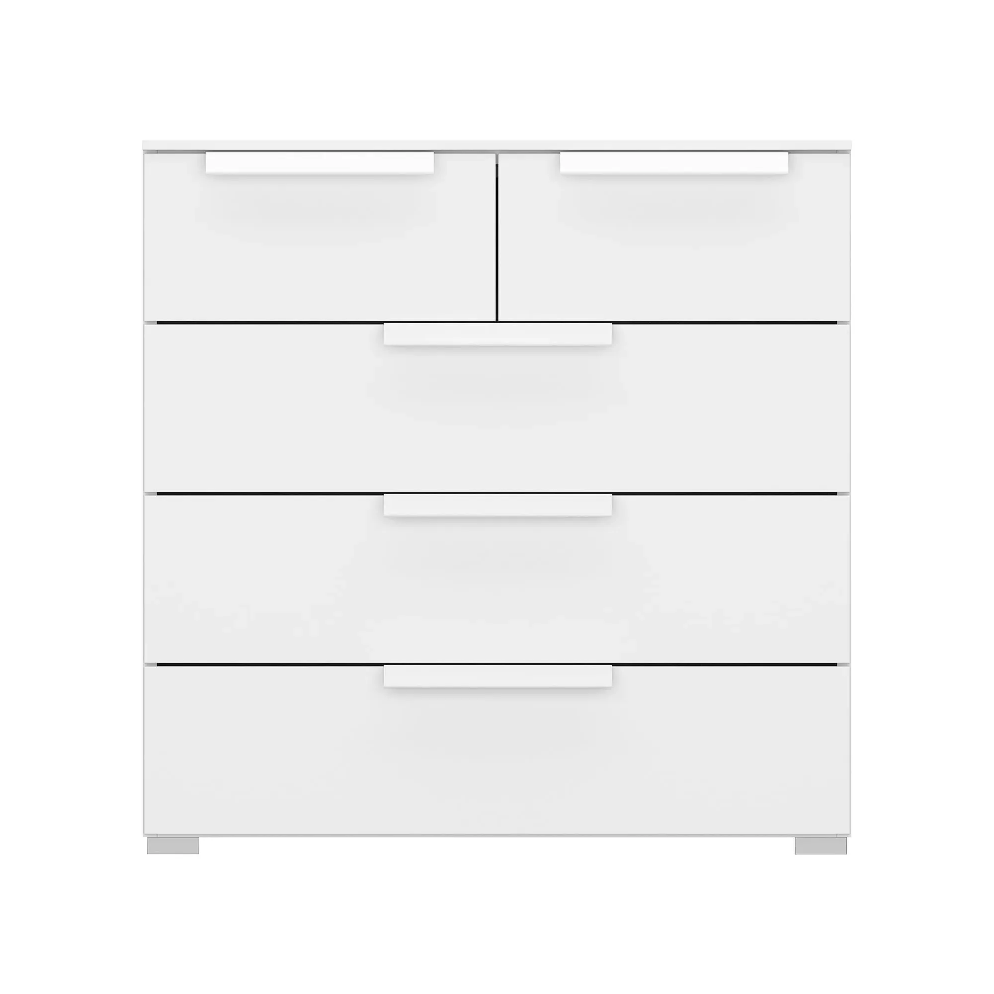 Frans 5 Drawer Chest - White, Engineered Wood