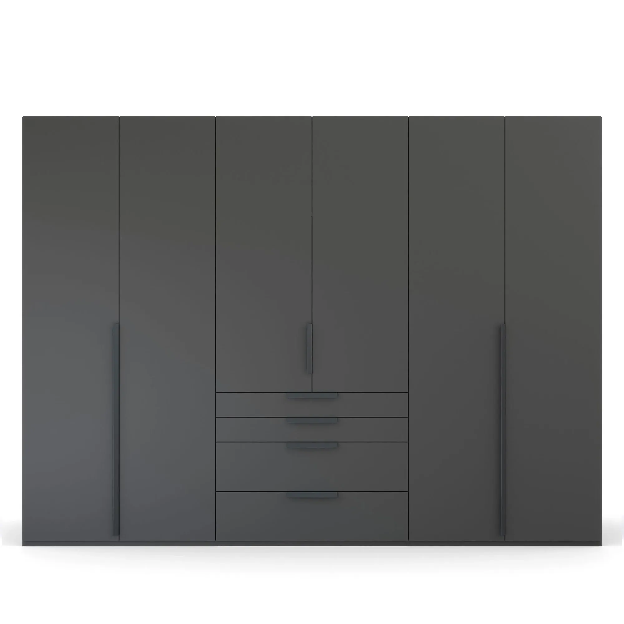 Frans 6 Door 4 Drawer Wardrobe - Black