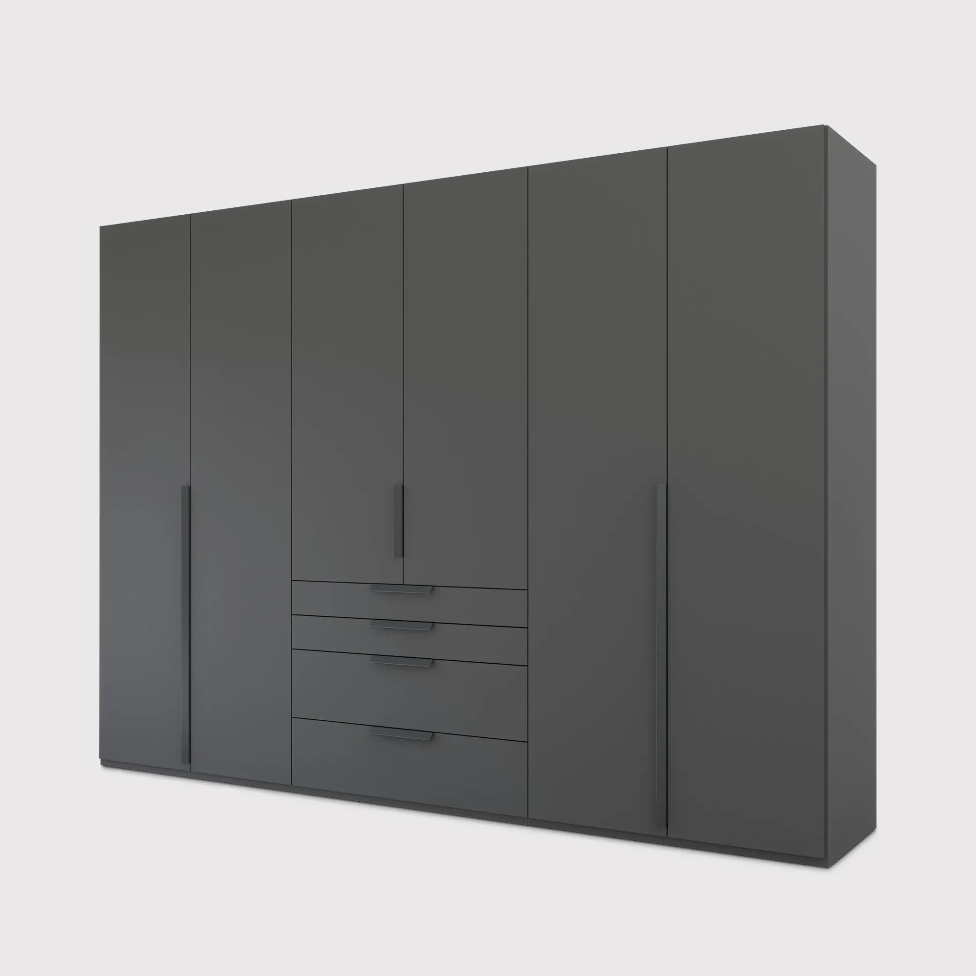 Frans 6 Door 4 Drawer Wardrobe - Black image