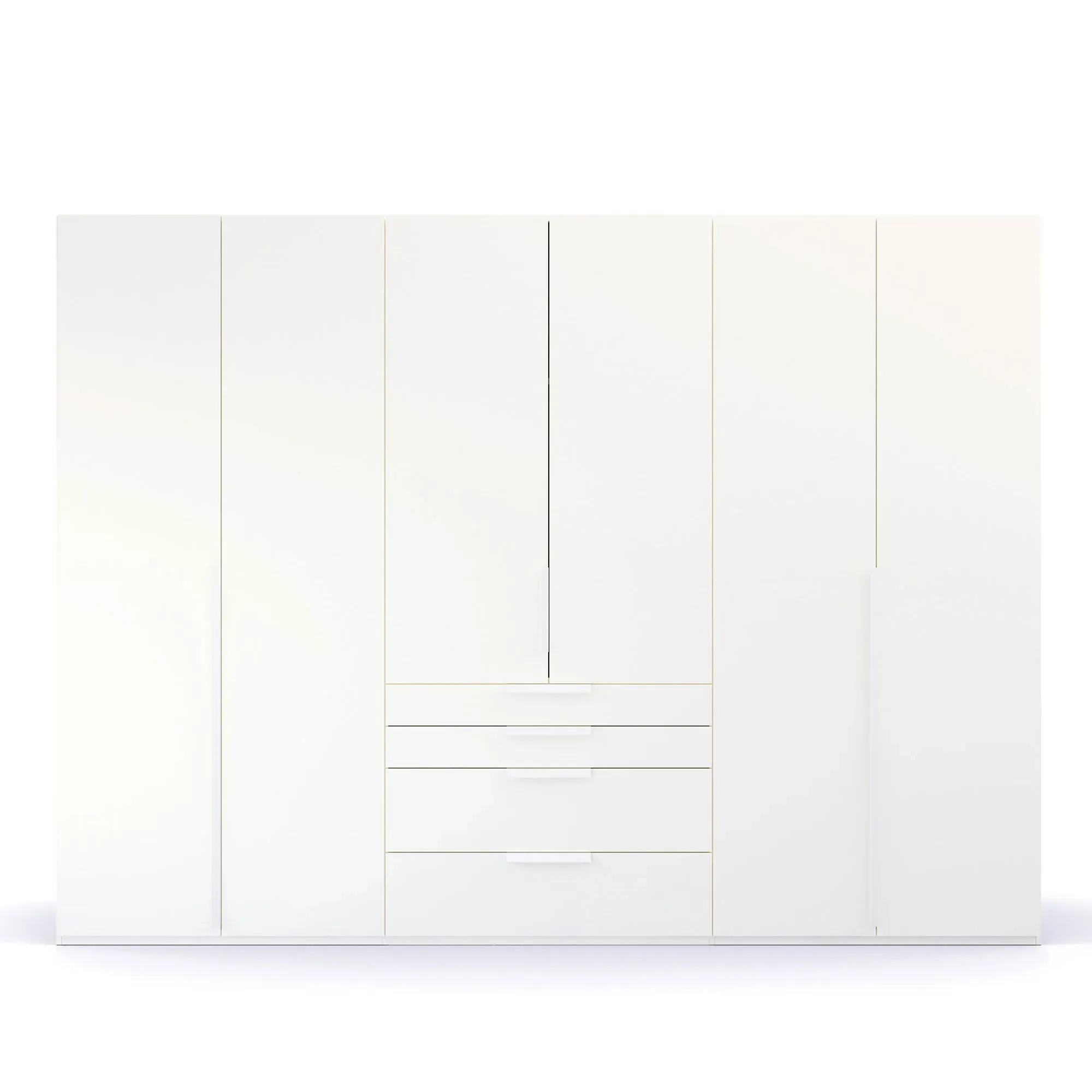 Frans 6 Door 4 Drawer Wardrobe - White