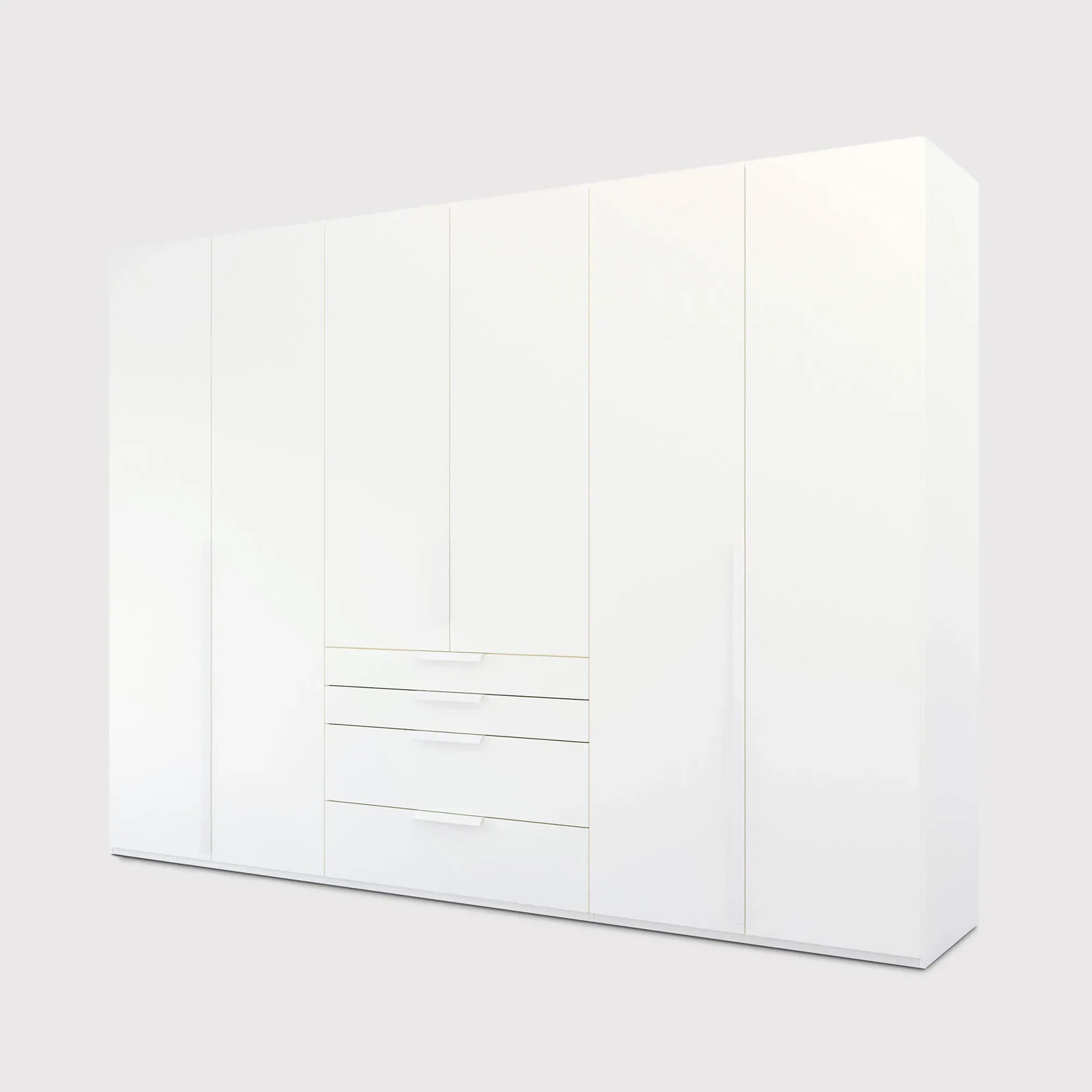 Frans 6 Door 4 Drawer Wardrobe - White