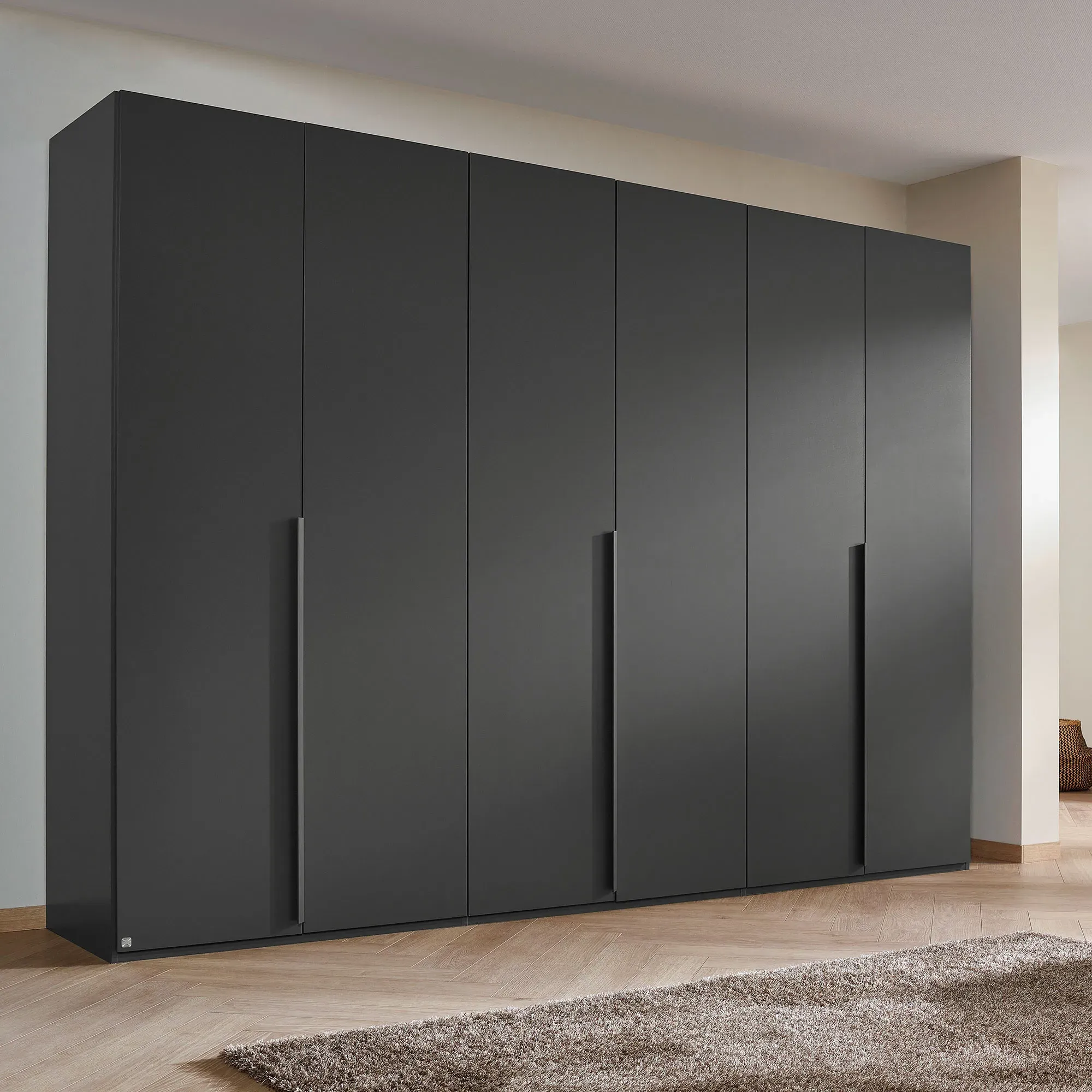Frans 6 Door Wardrobe - Black