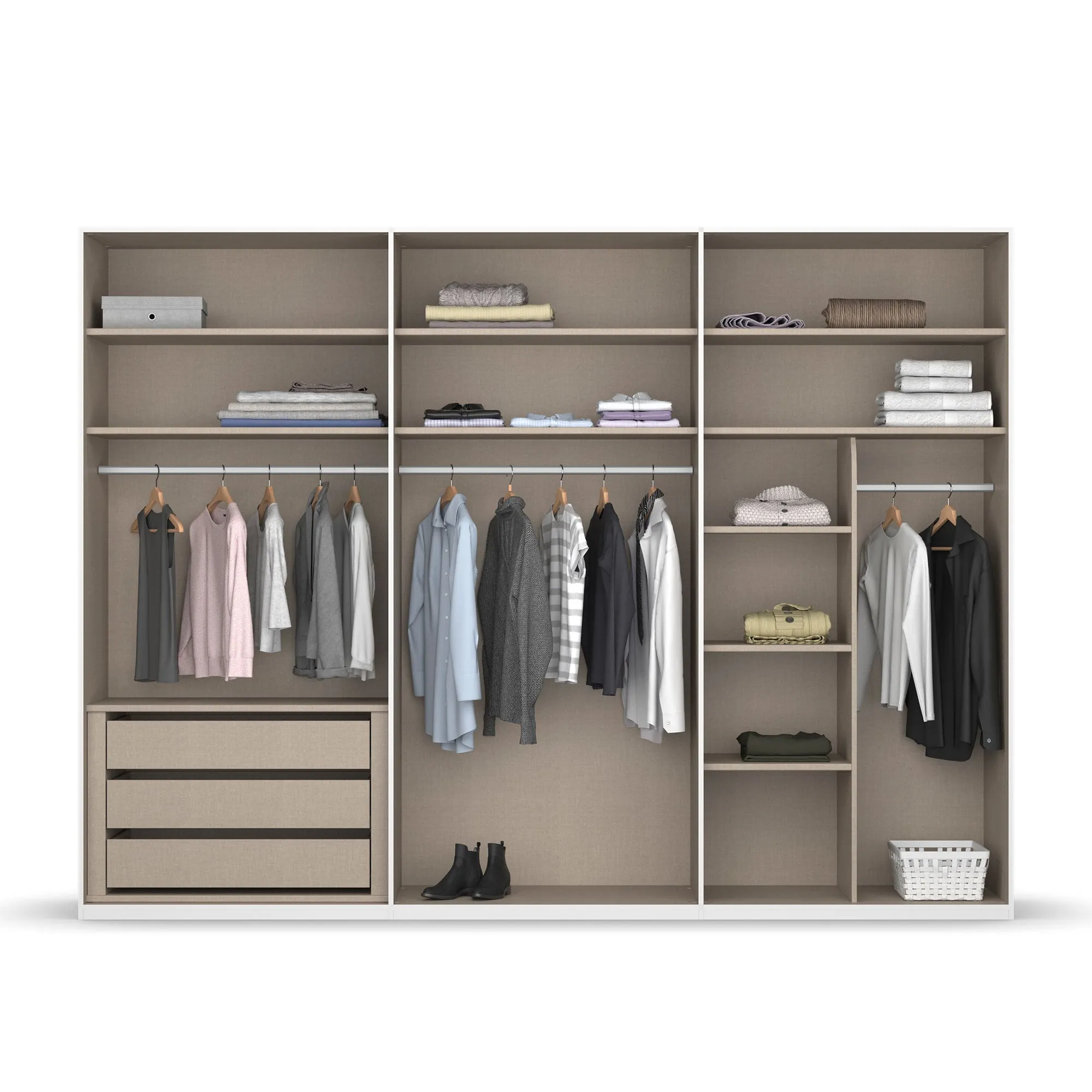 Frans 6 Door Wardrobe - White