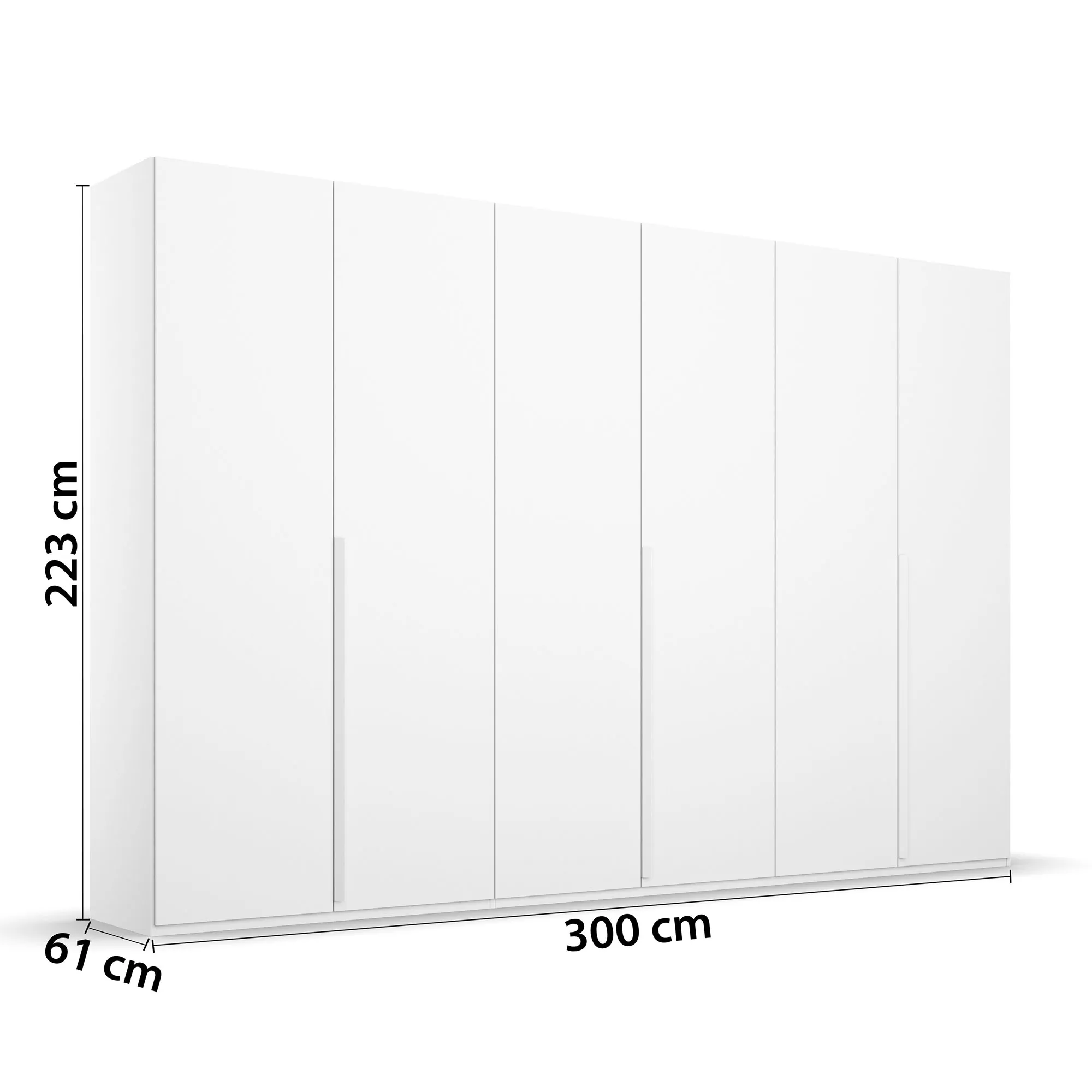 Frans 6 Door Wardrobe - White