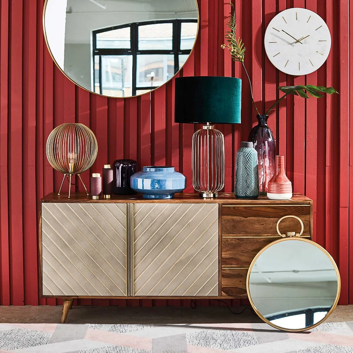 French Wire Table Lamp - Gold, Metal