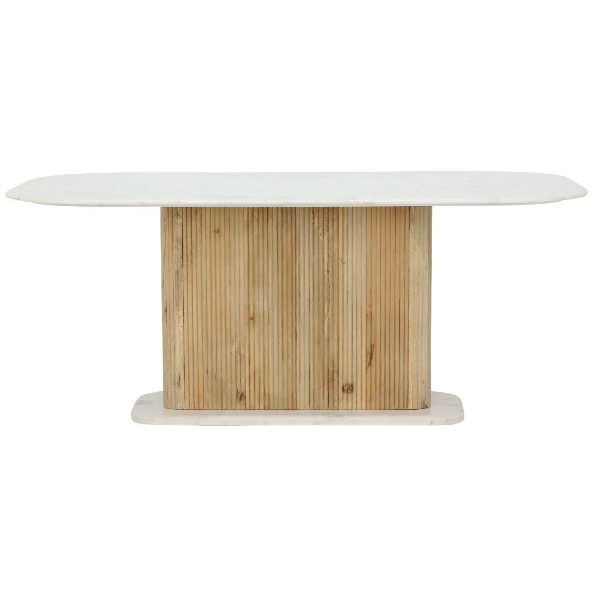 Fuji 180cm Dining Table - Neutral, Marble