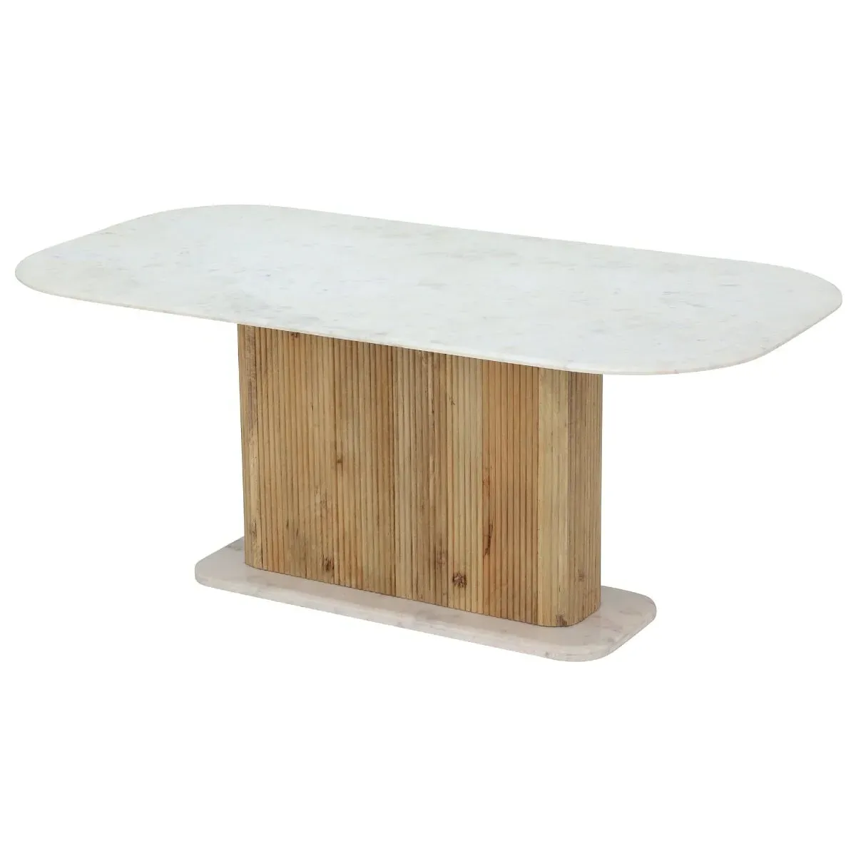 Fuji 180cm Dining Table - Neutral, Marble