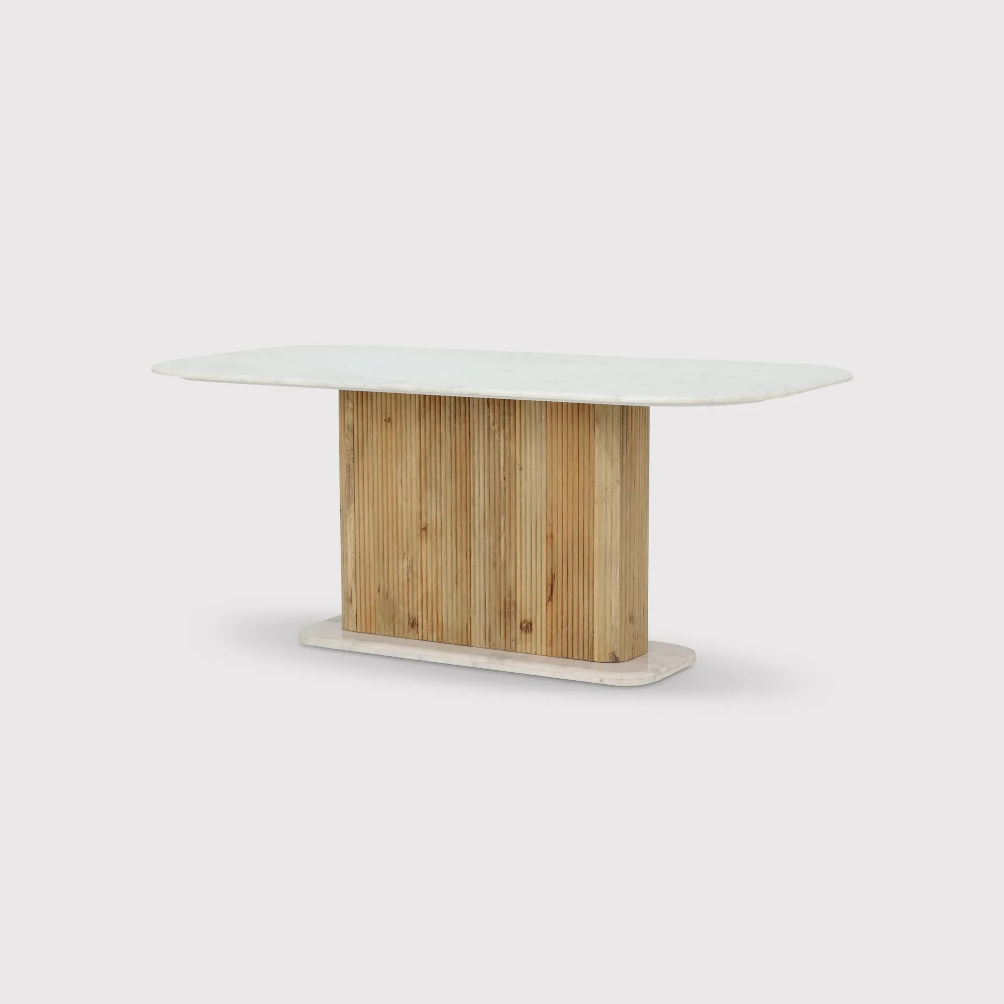 Fuji 180cm Dining Table - Neutral, Marble image