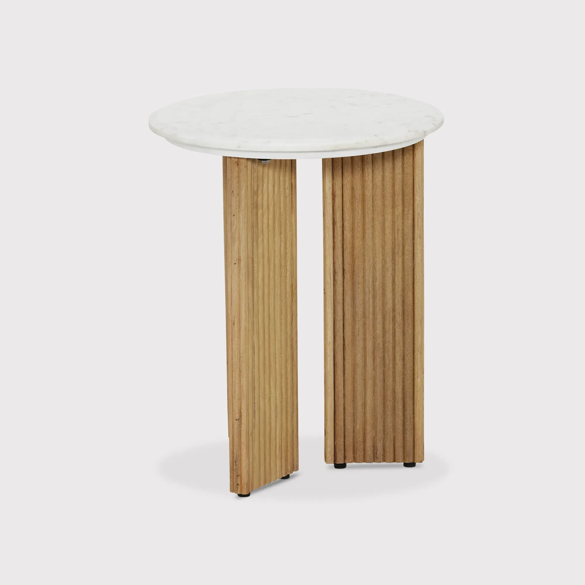 Fuji Round Side Table - Neutral, Marble