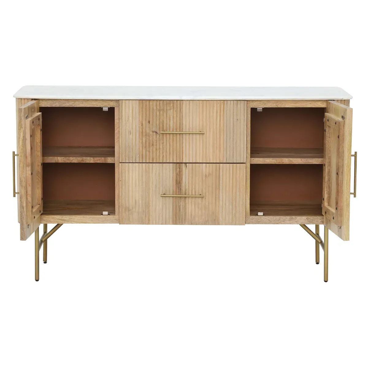 Fuji Sideboard with Storage - Neutral, Mango Wood