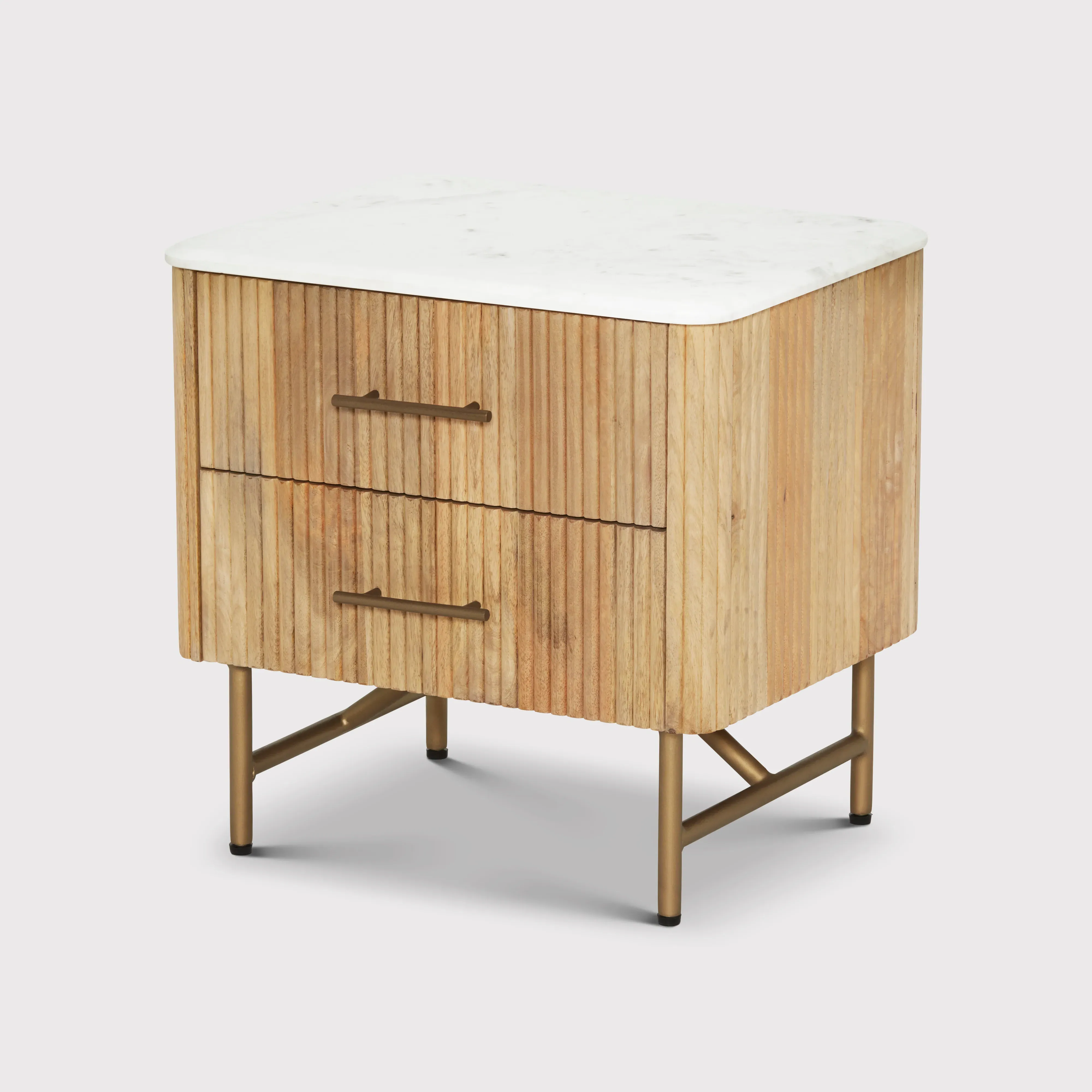 Fuji Small Bedside Table - Neutral, Marble image