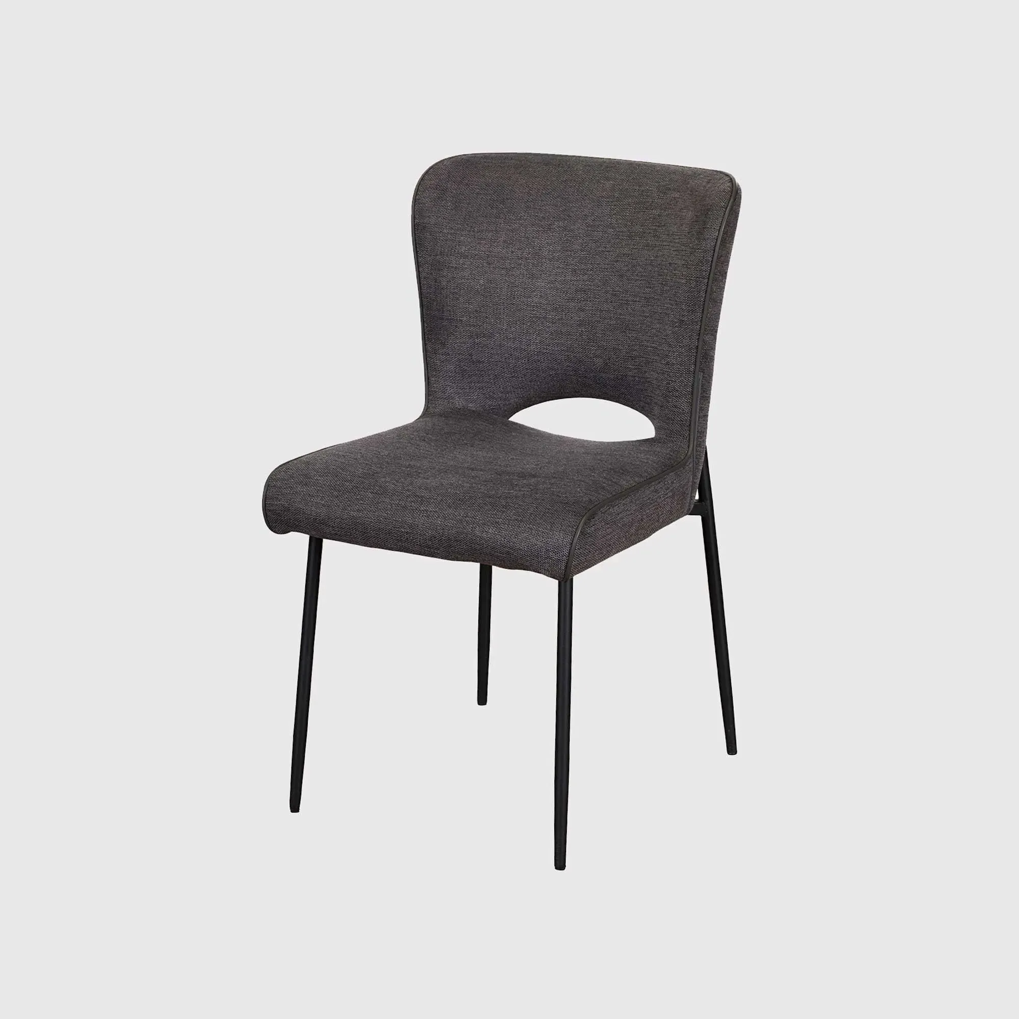 Galini Dining Chair - Dark Grey, Fabric