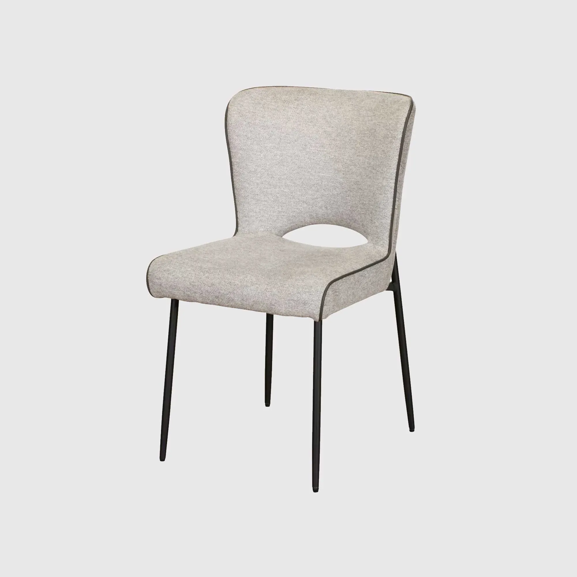Galini Dining Chair - Light Grey, Fabric