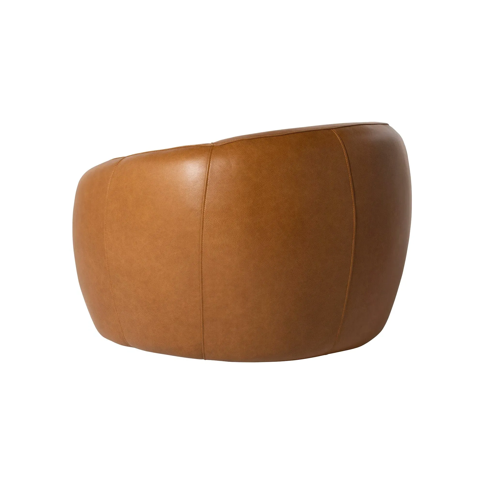 Gardin Swivel Armchair - Brown, Leather
