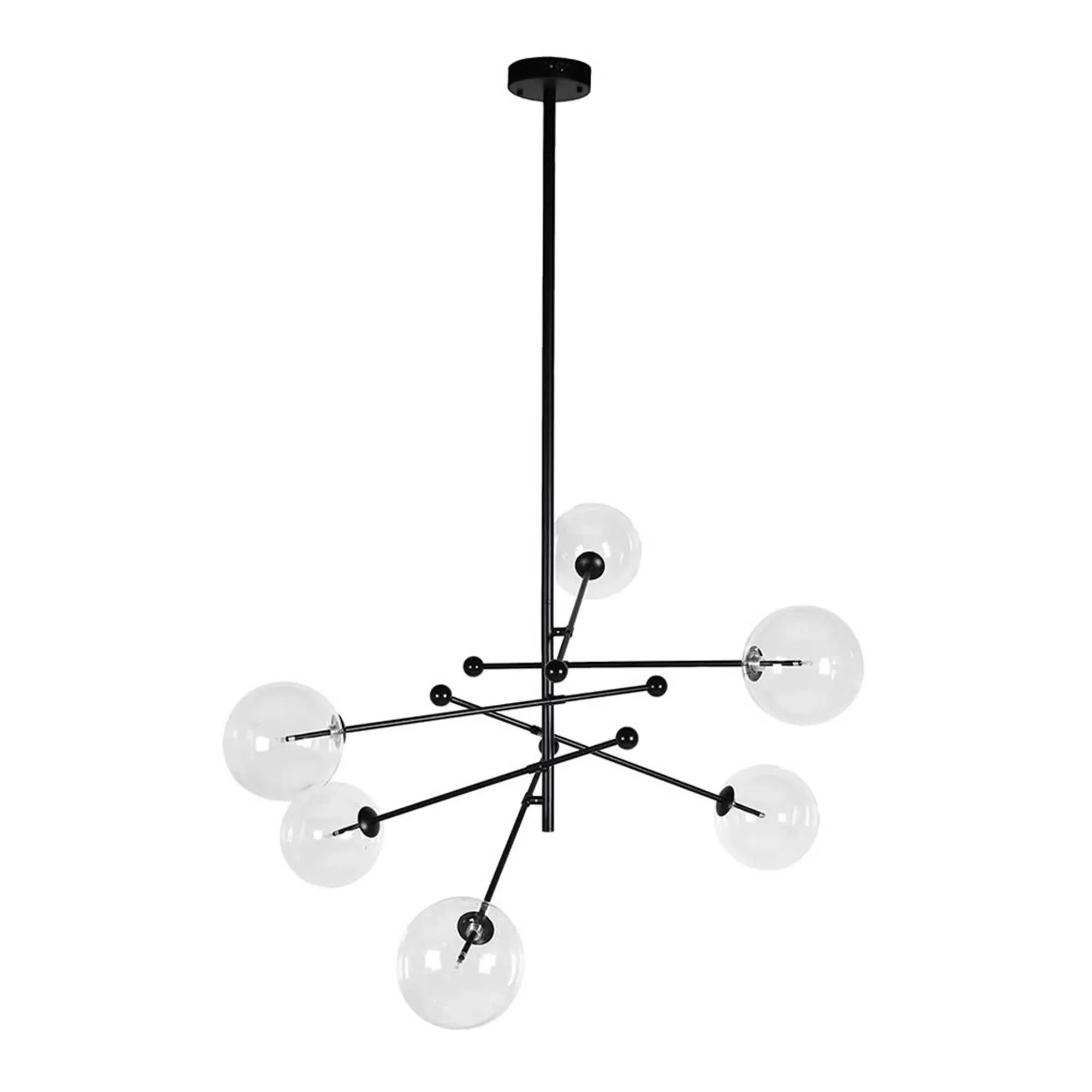 Glass Ball Pendant Light - Black image