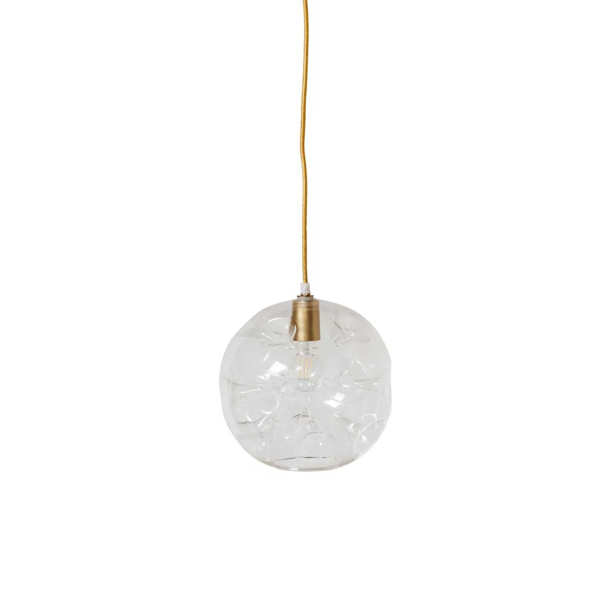 Glass Bubble Pendant Light - Gold, Metal