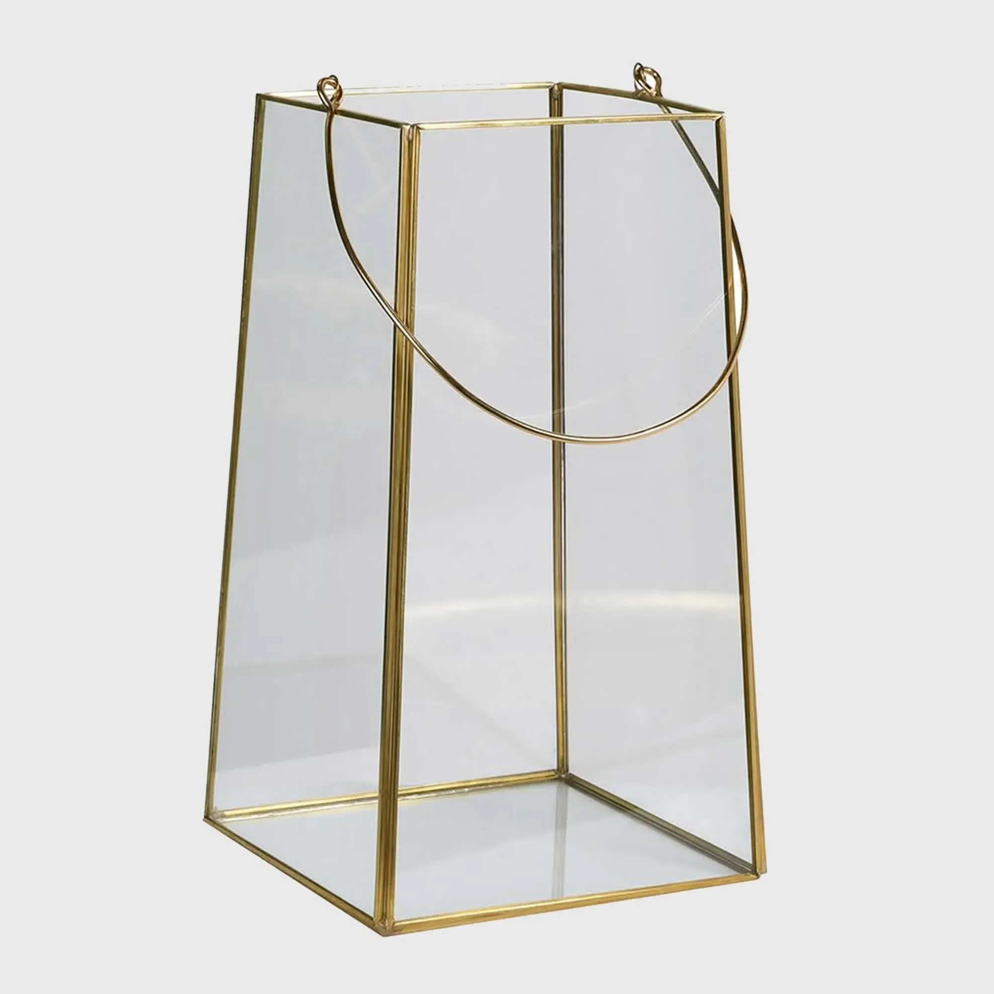 Glass Lantern - Gold image