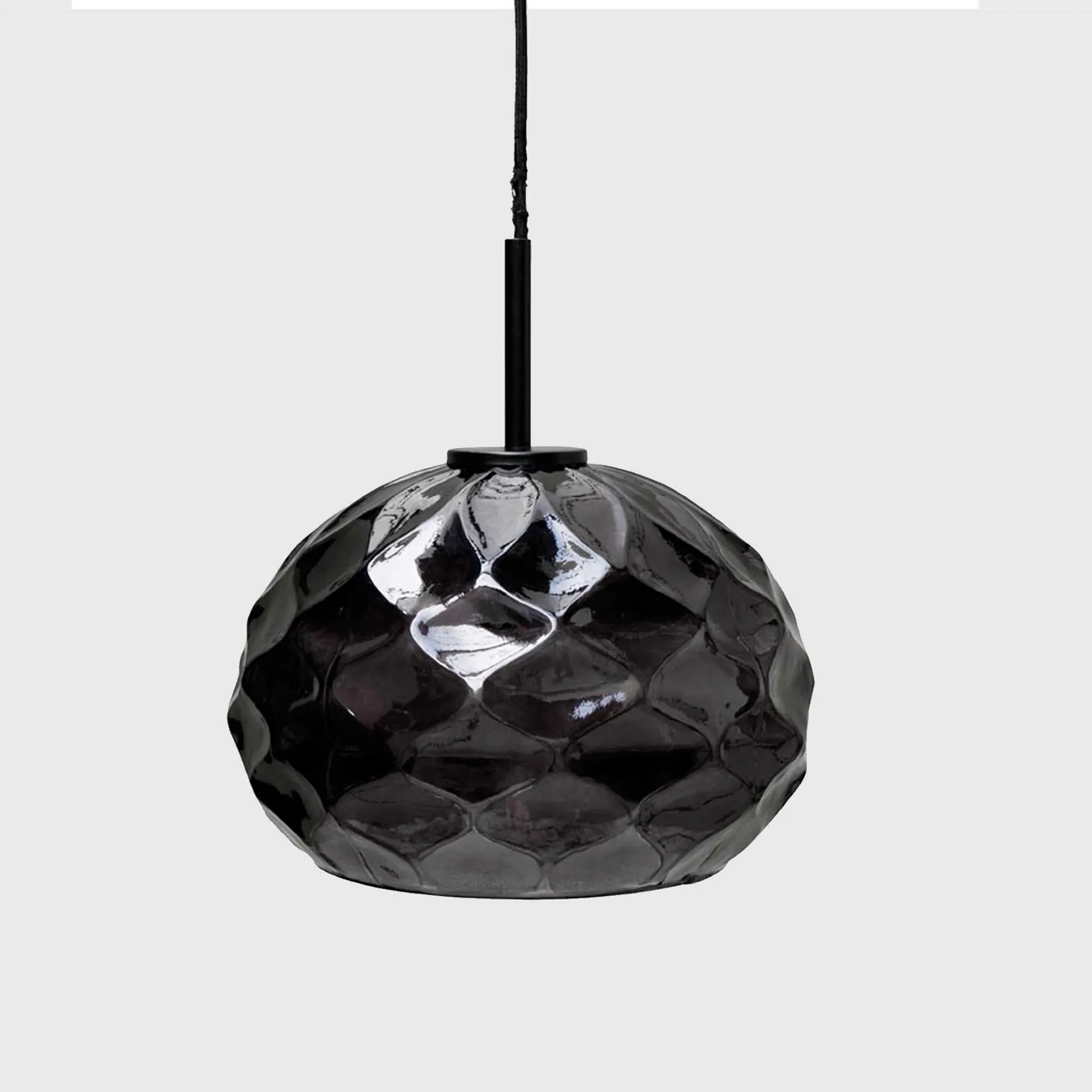 Glass Pendant Light - Black, Metal image