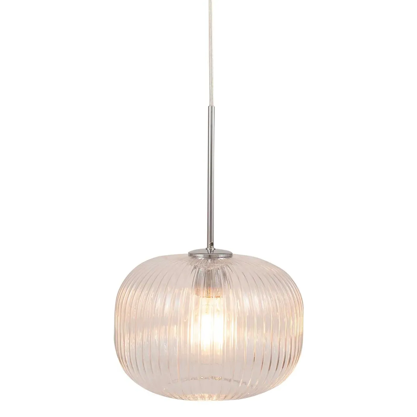 Glass Pendant Light - Silver