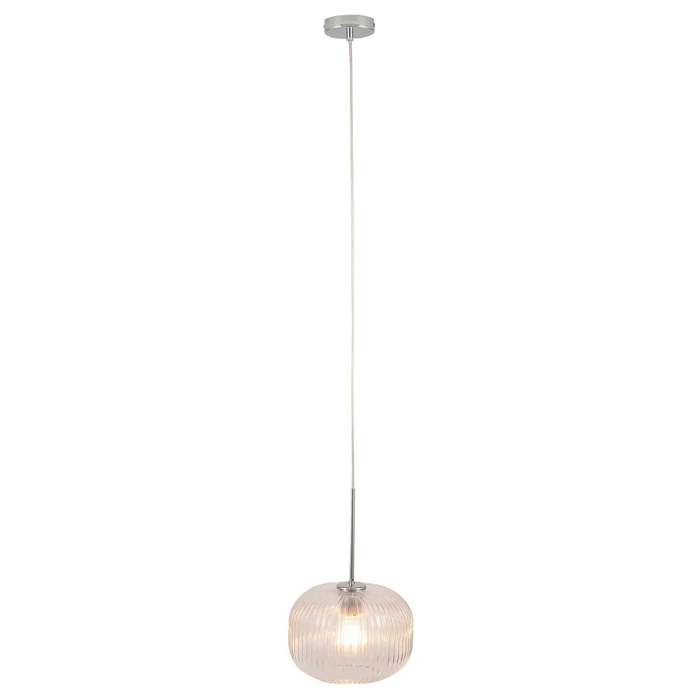 Glass Pendant Light - Silver