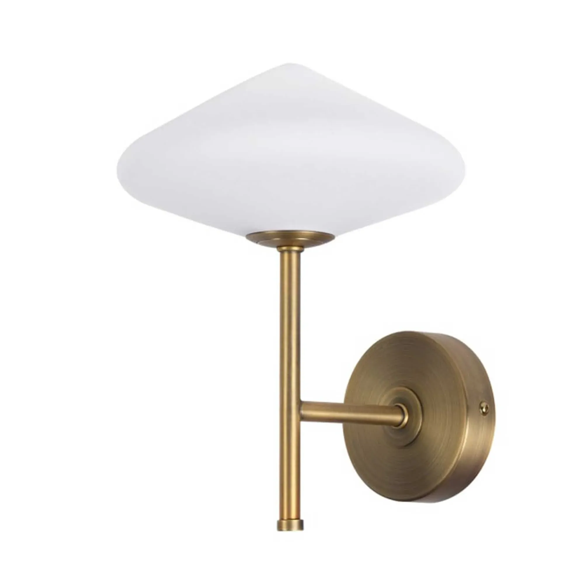 Glass Wall Light - Gold, Iron