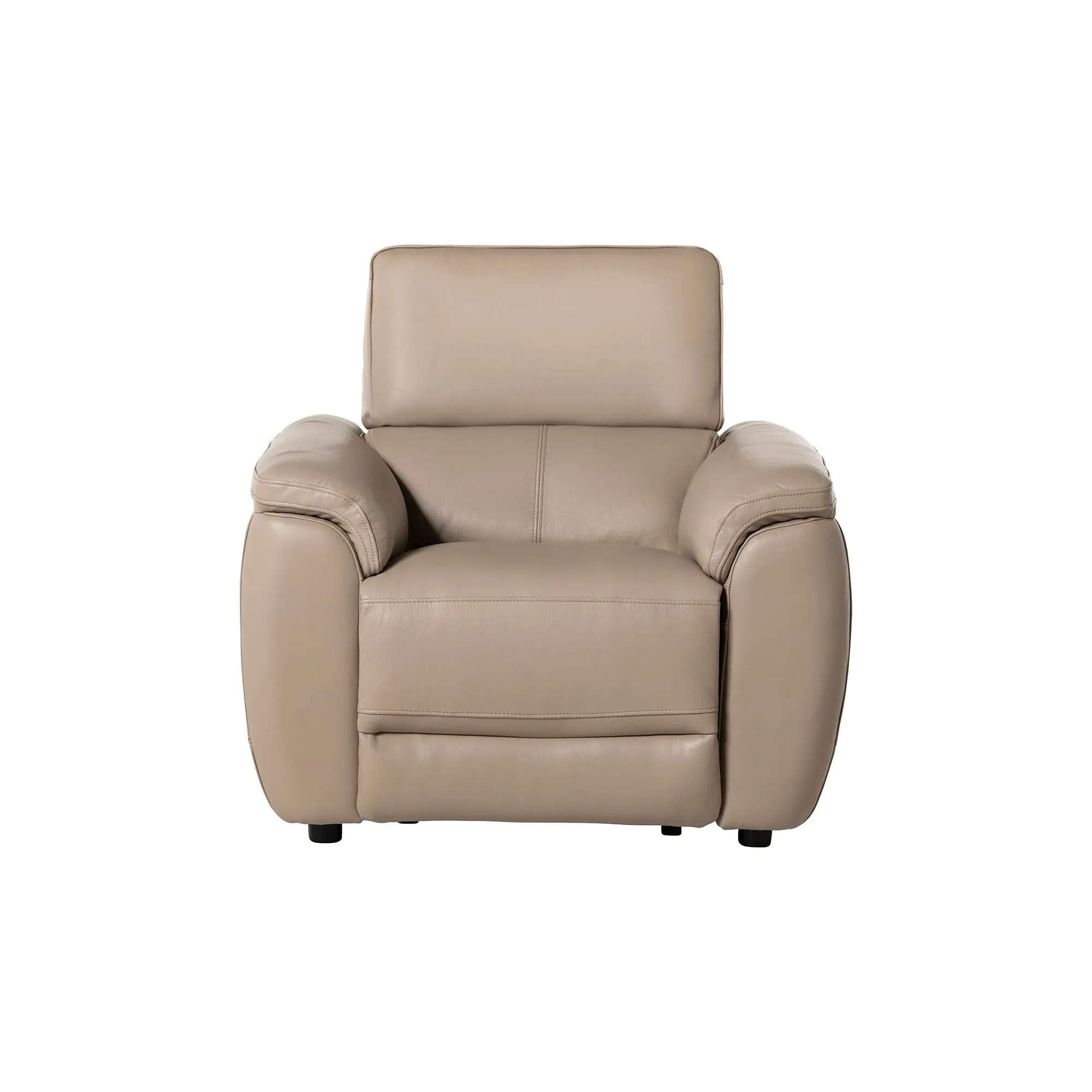 Glendale Power Reclining Armchair with Head Tilt - Neutral, Leather