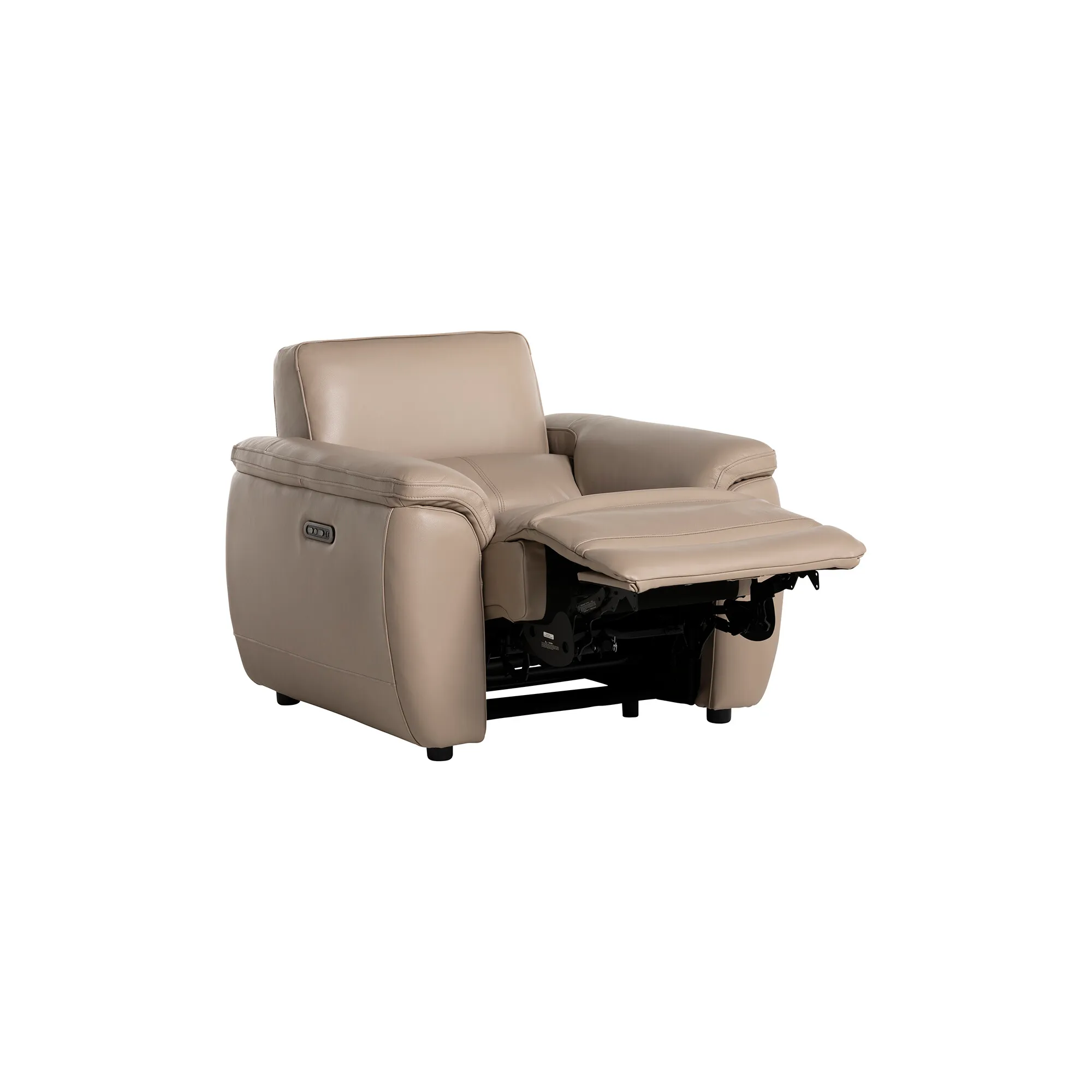 Glendale Power Reclining Armchair with Head Tilt - Neutral, Leather