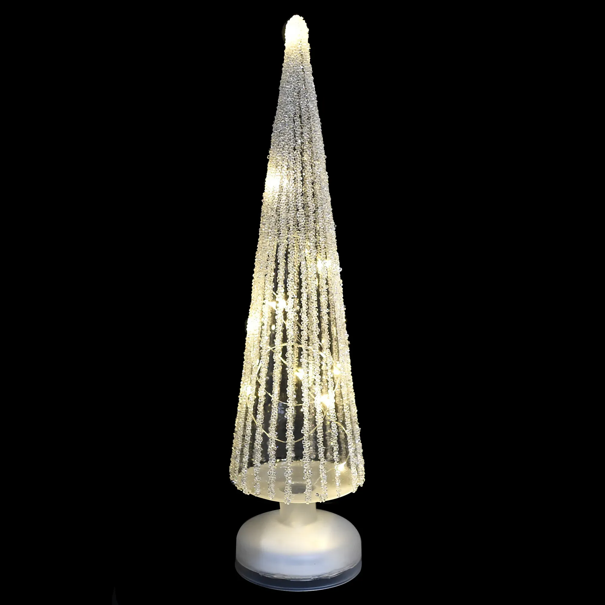 Glitter Glass Tree - White