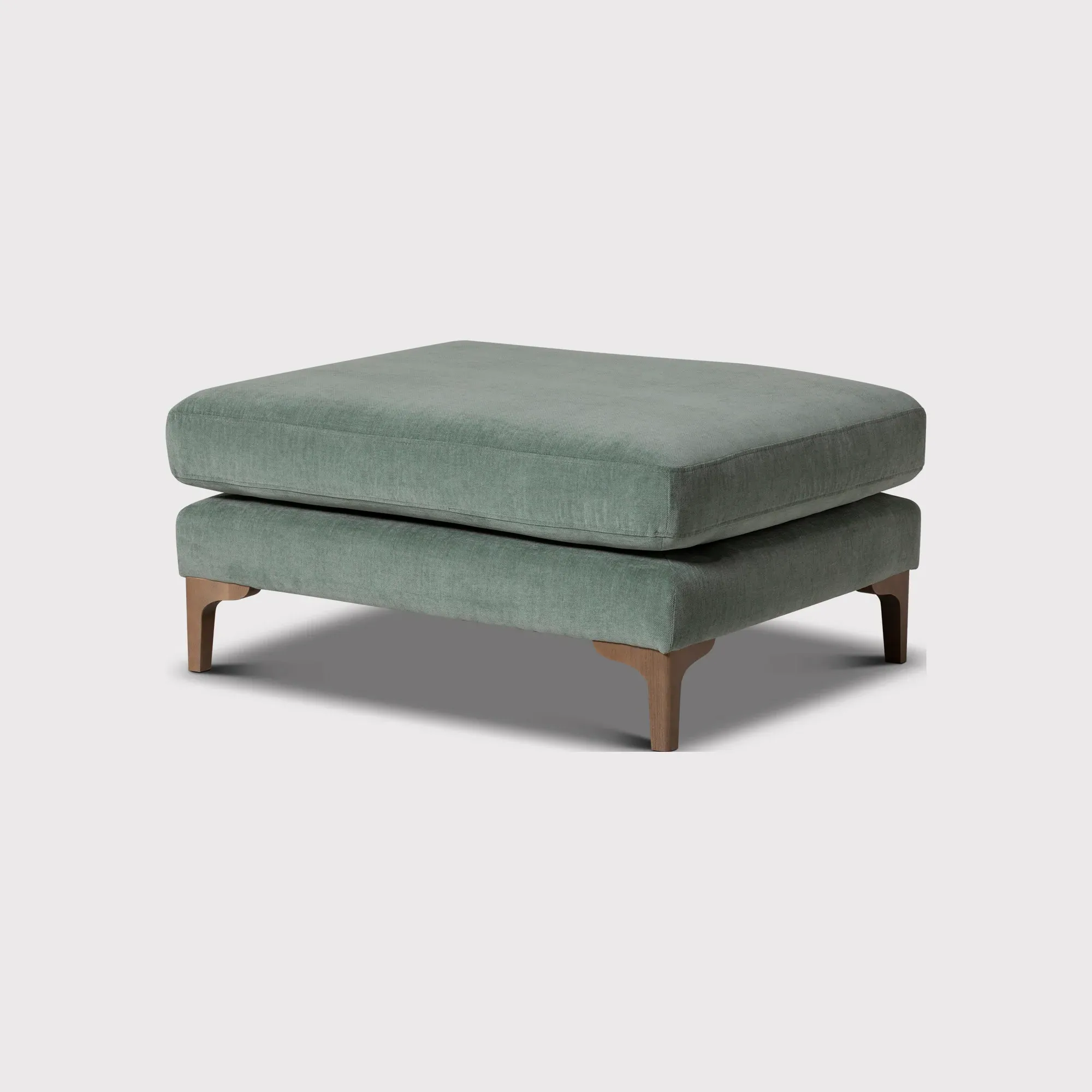 Gramercy Footstool - Green, Fabric image