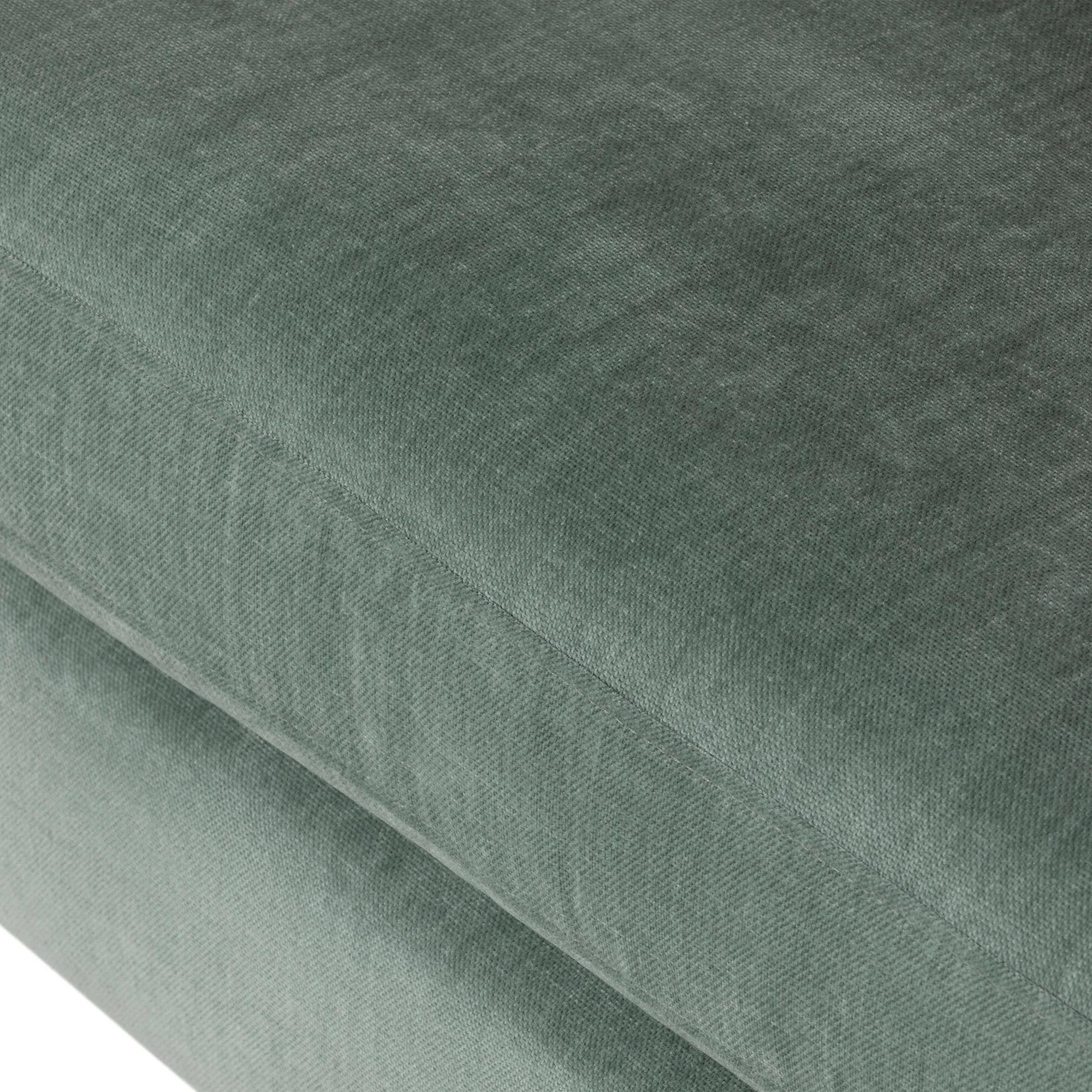 Gramercy Large Left Hand Chaise Corner Sofa - Green, Fabric