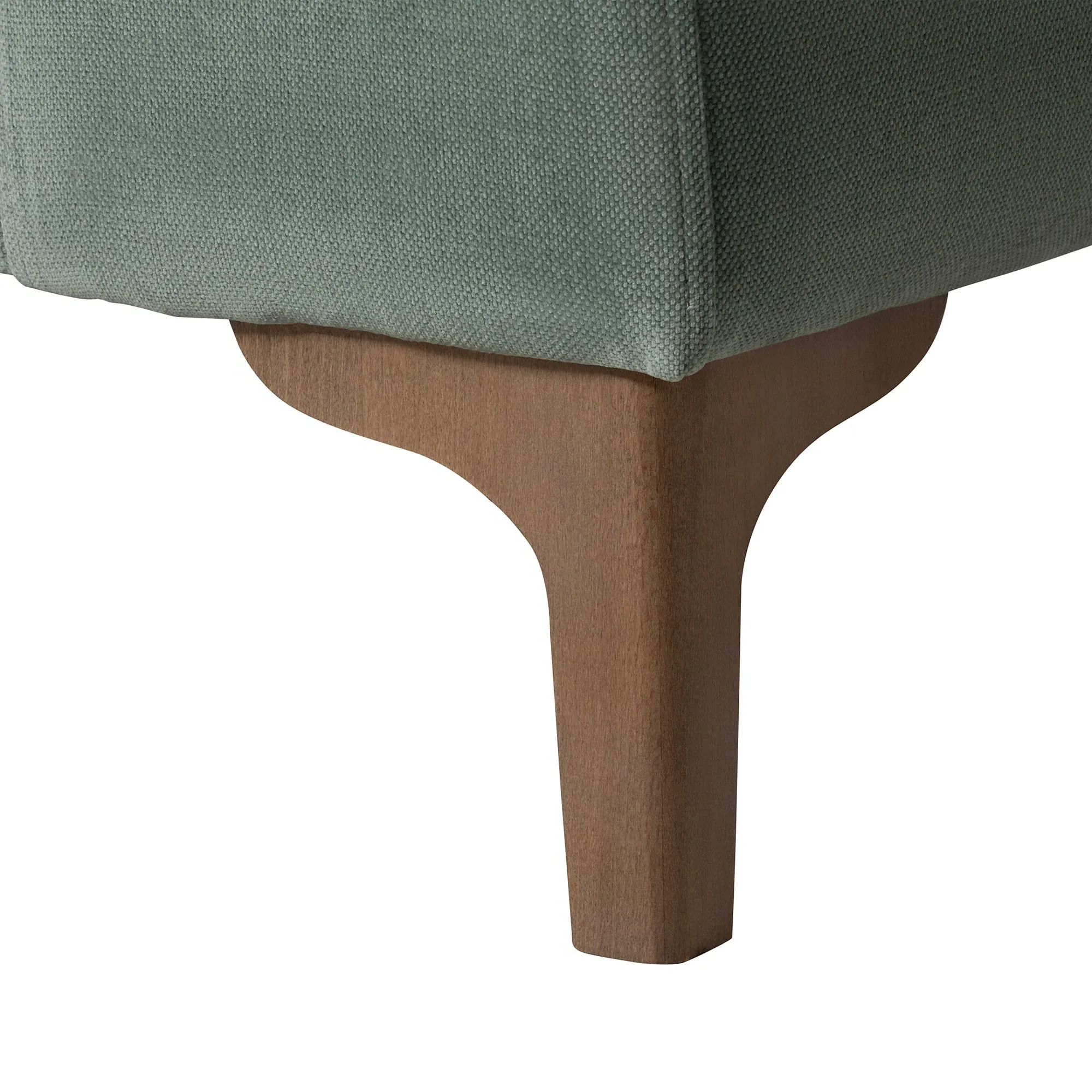 Gramercy Large Right Hand Chaise Corner Sofa - Green, Fabric