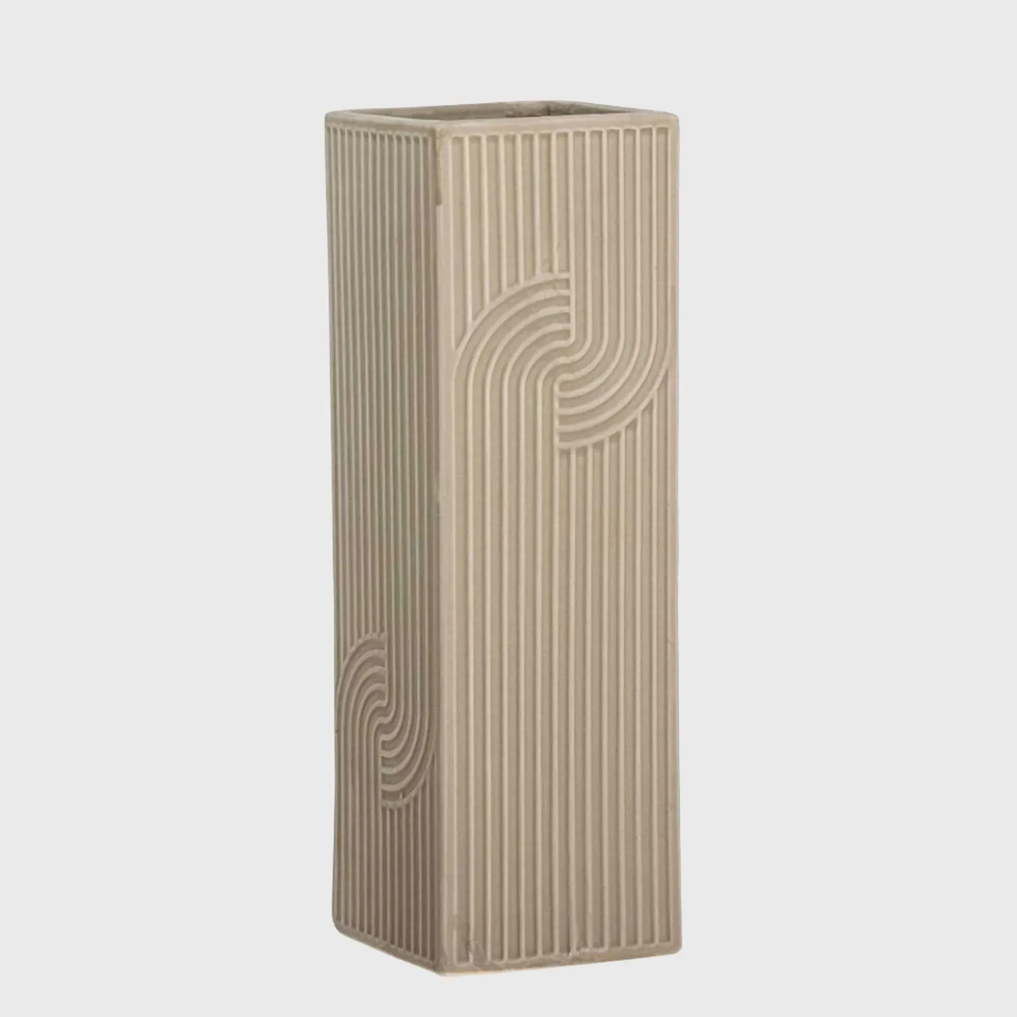 Graphic Column Vase - Neutral, Stoneware image