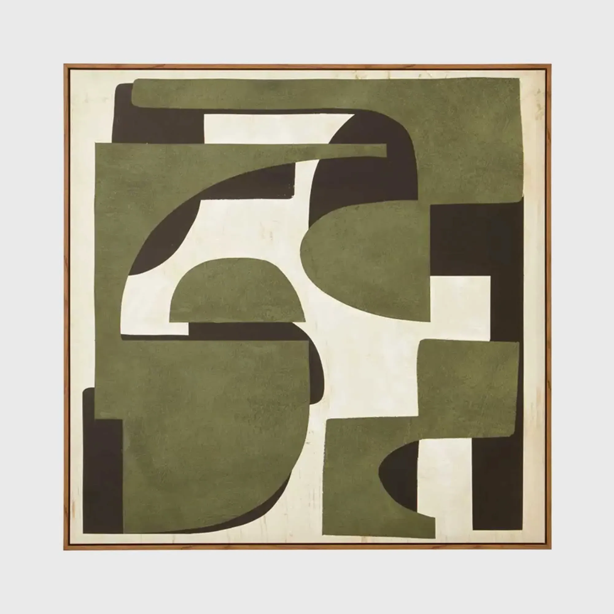 Green Formation Square Canvas Print product