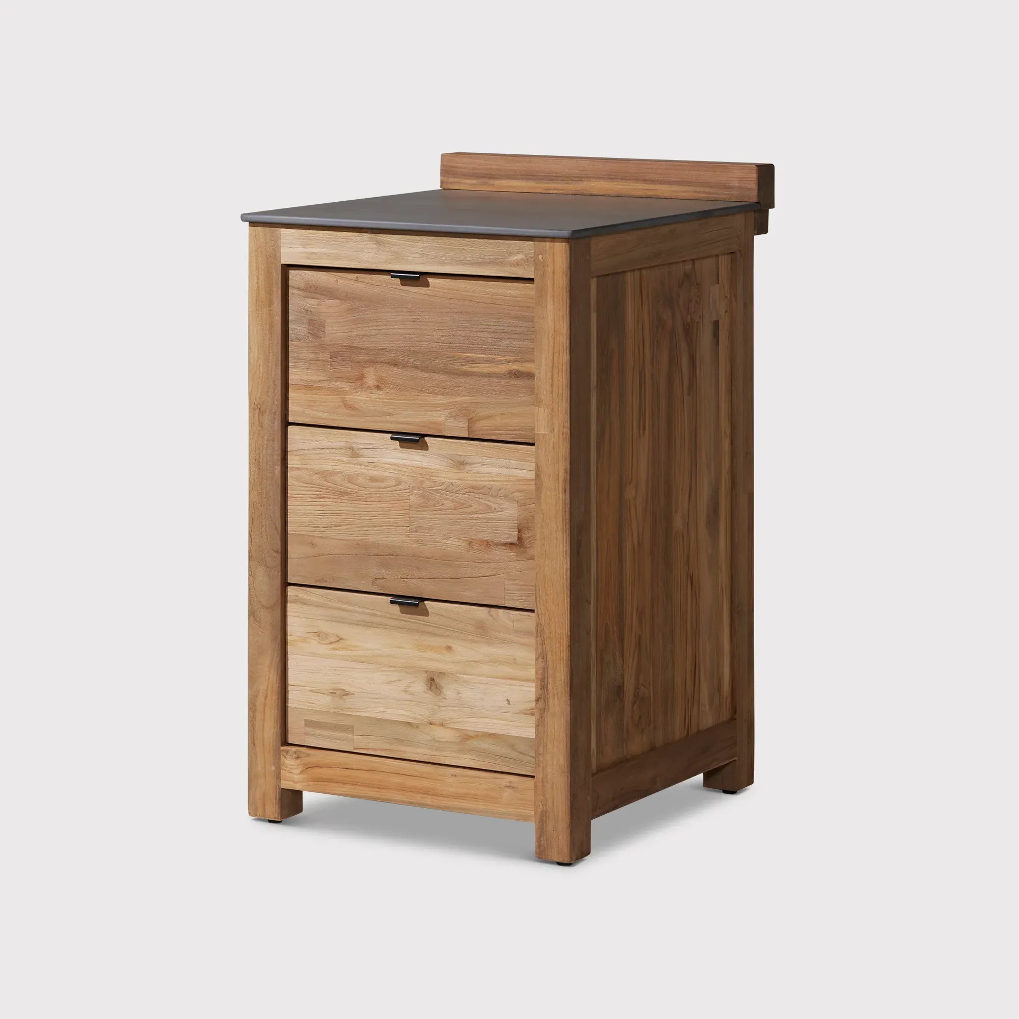 Grenada Grill Table with 3 Drawers - Neutral, Teak