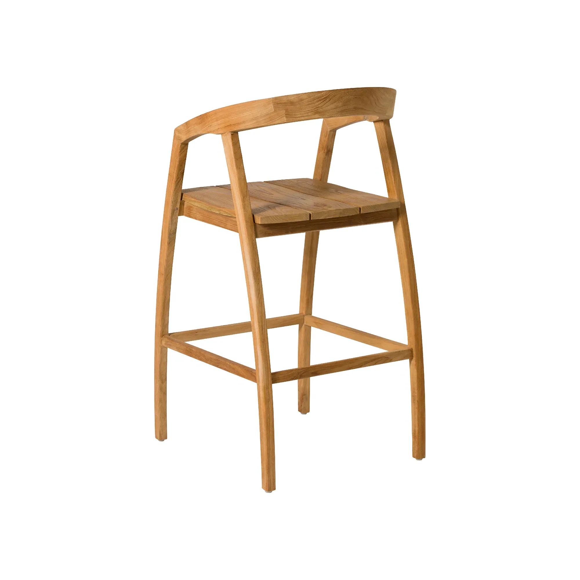 Grenada Jati Bar Stool - Brown, Teak Wood