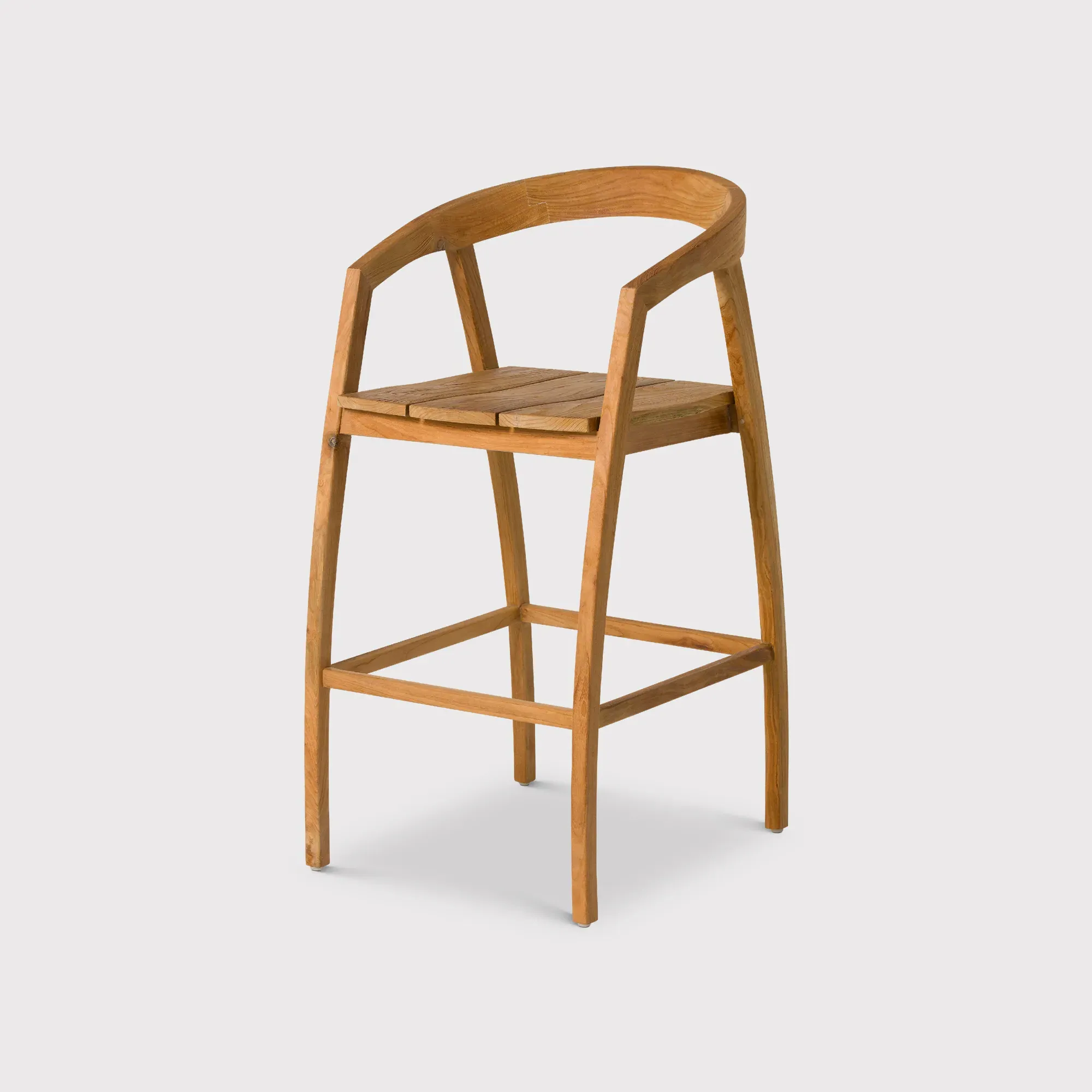 Grenada Jati Bar Stool - Brown, Teak Wood