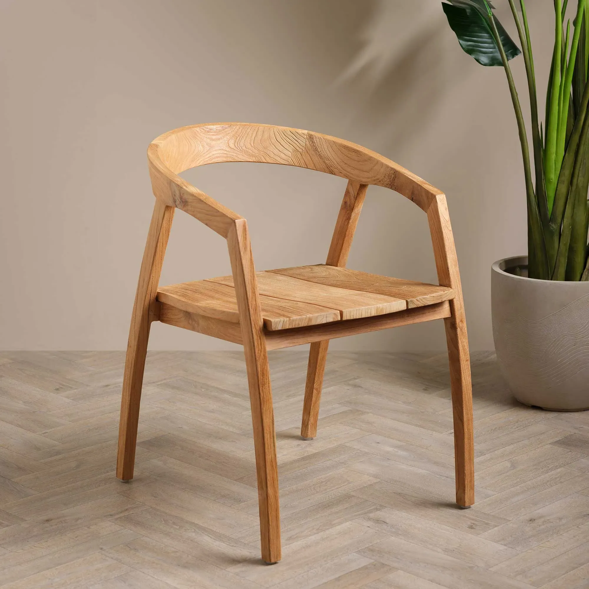 Grenada Jati Outdoor Dining Chair - Neutral, Teak