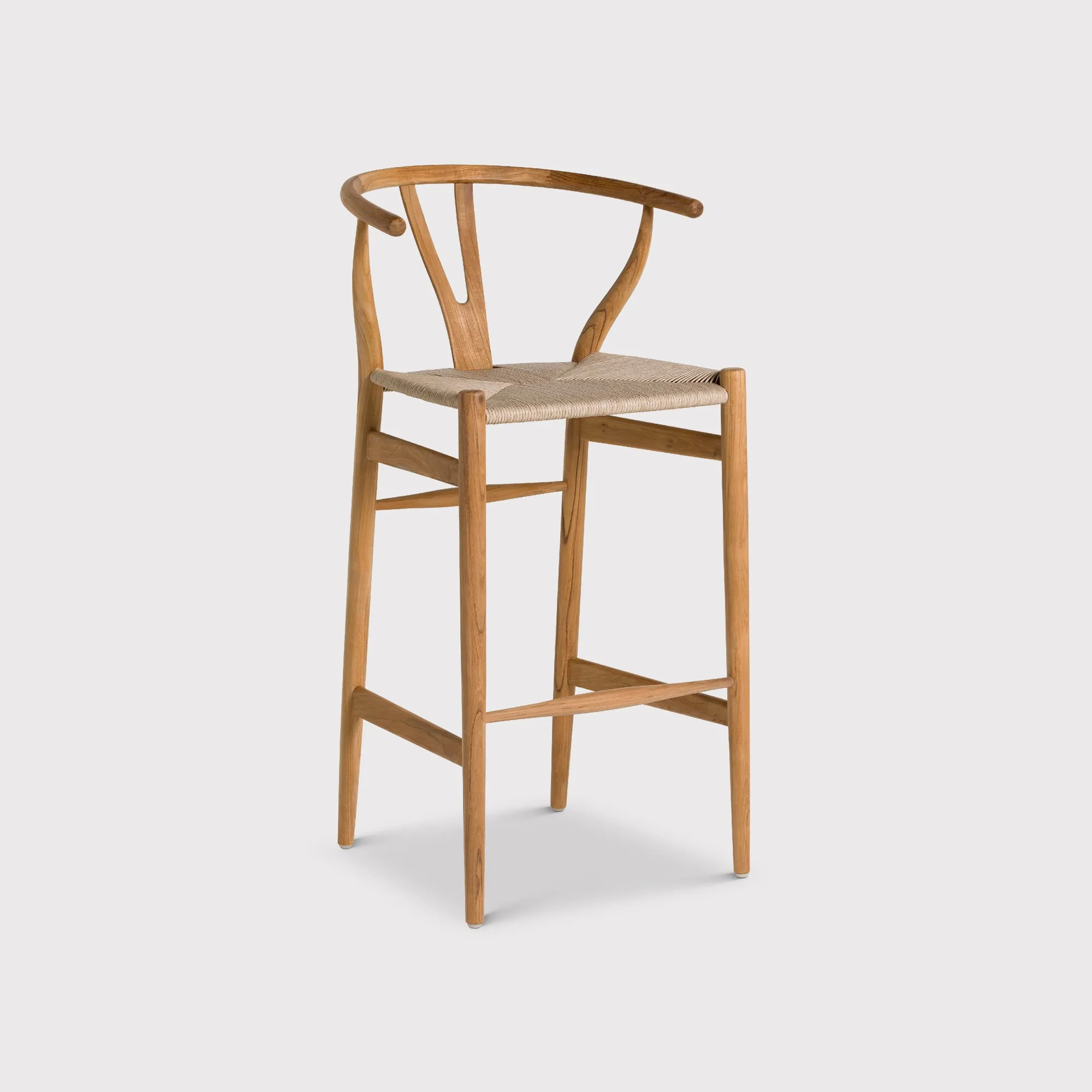 Grenada Y Bar Stool 57cm - Brown, Teak
