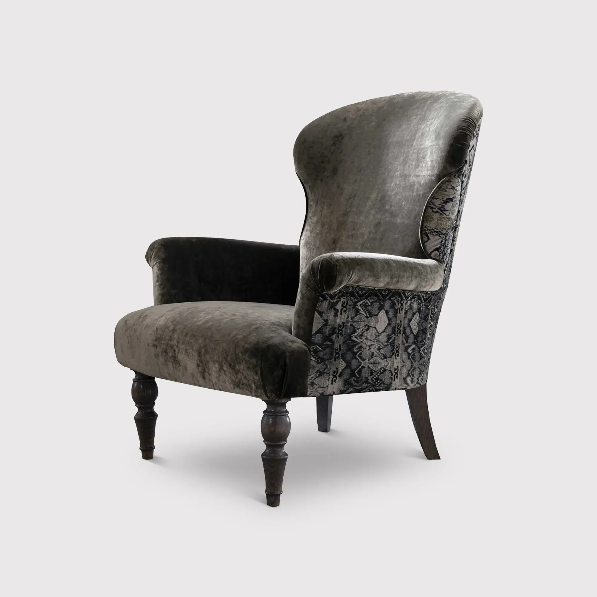 Greta Armchair - Grey, Fabric image