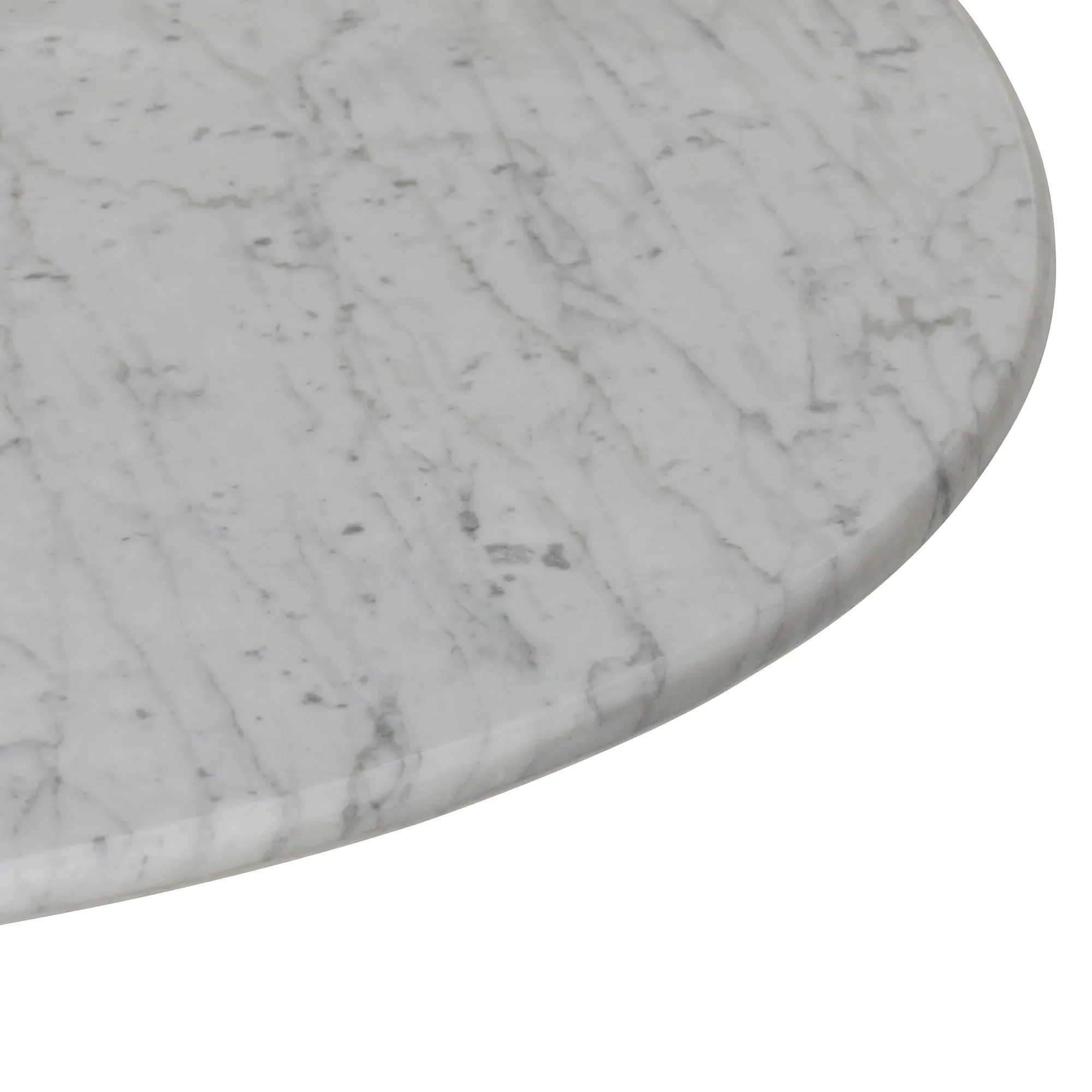 Griffin Oval Dining Table - Brown, Marble