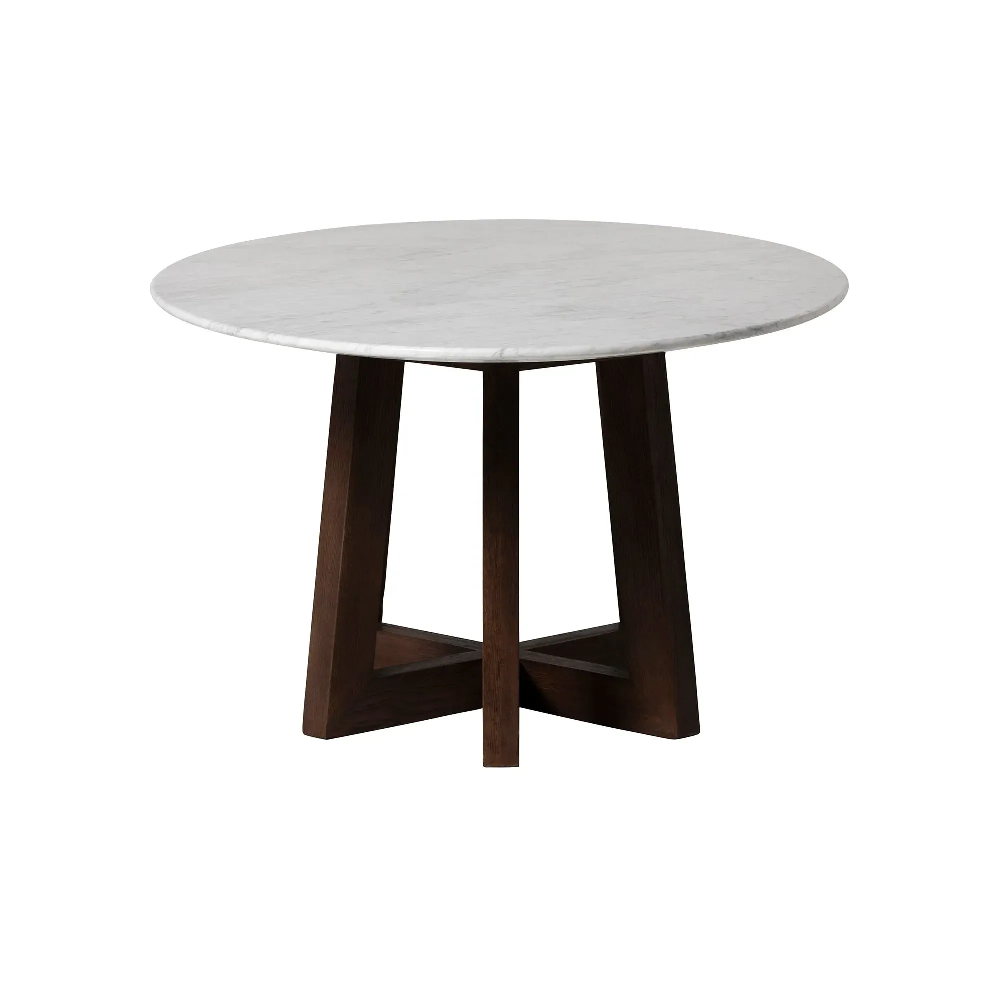 Griffin Oval Dining Table - Brown, Marble