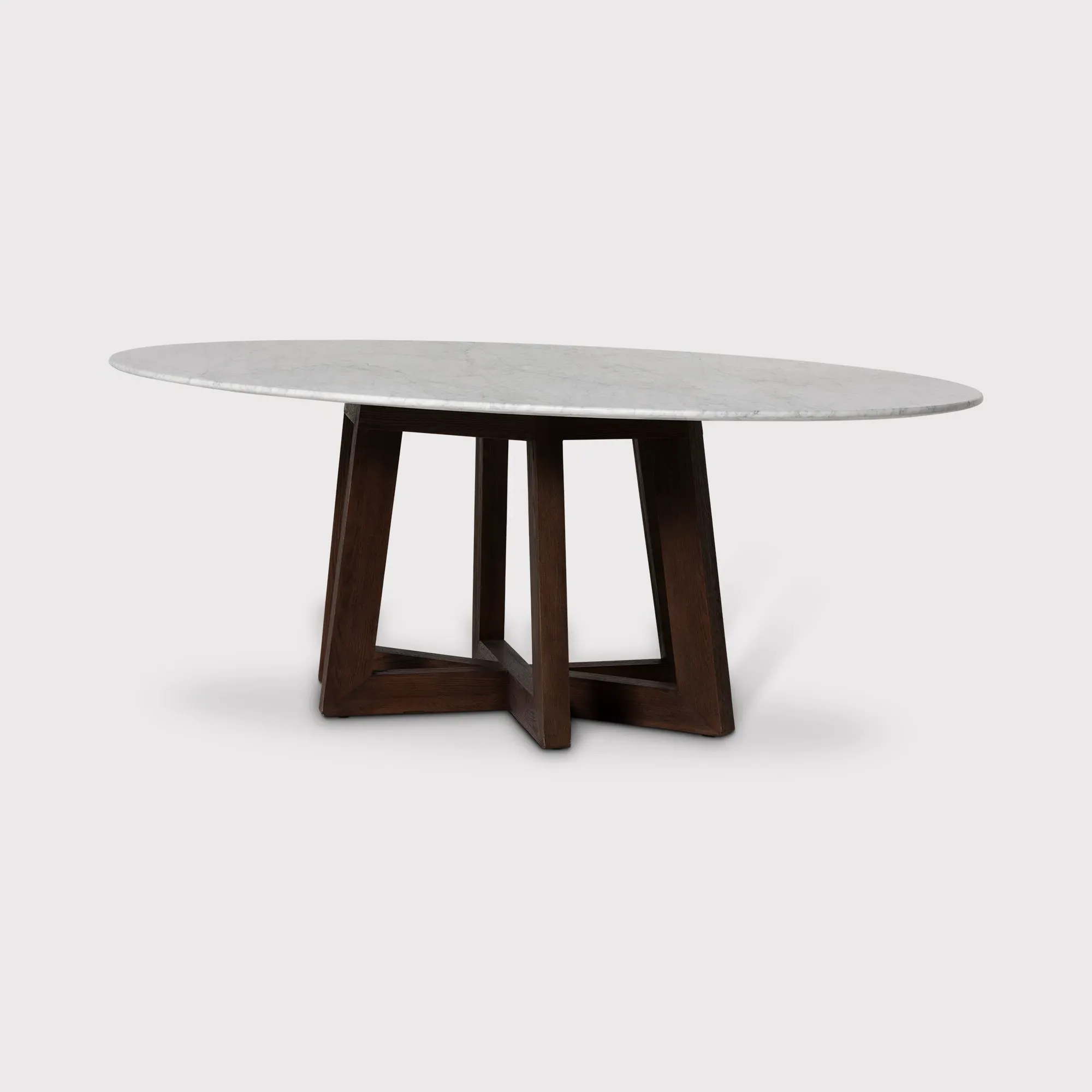 Griffin Oval Dining Table - Brown, Marble image