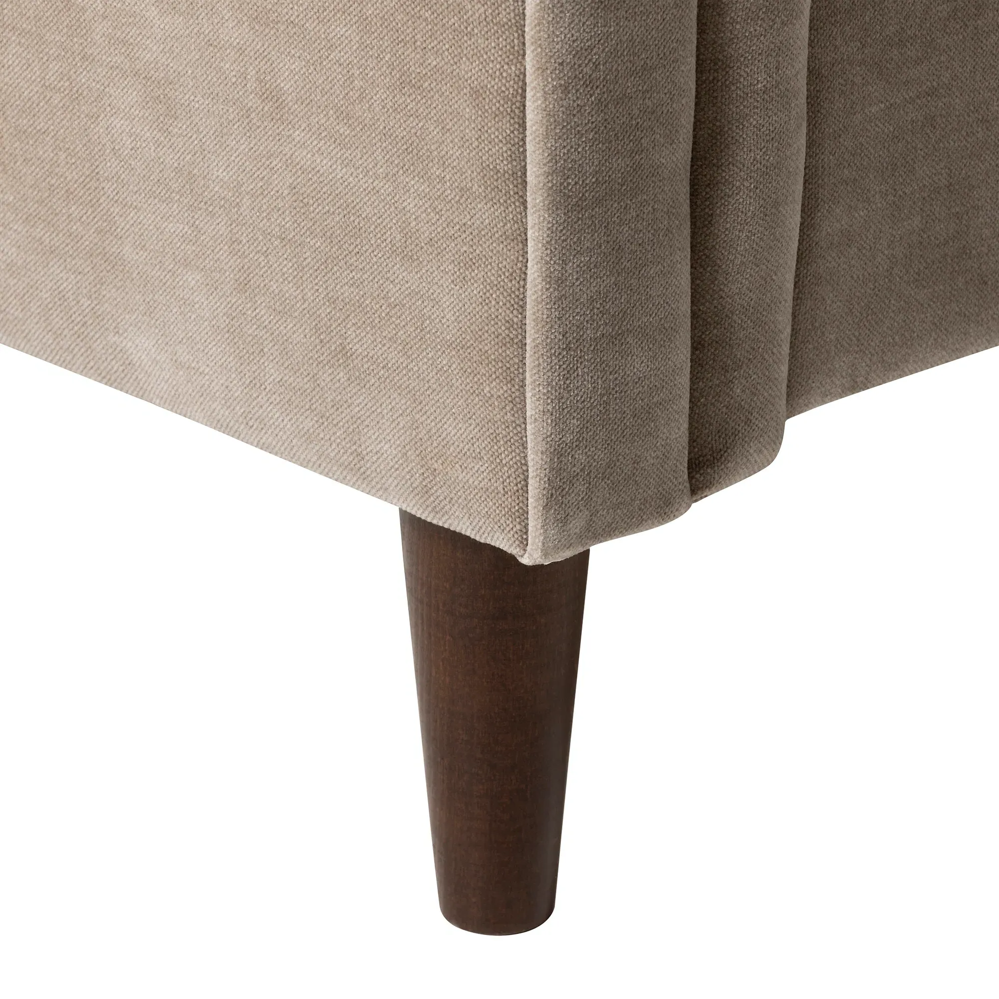 Hadley King Size Bed Frame - Neutral, Velvet